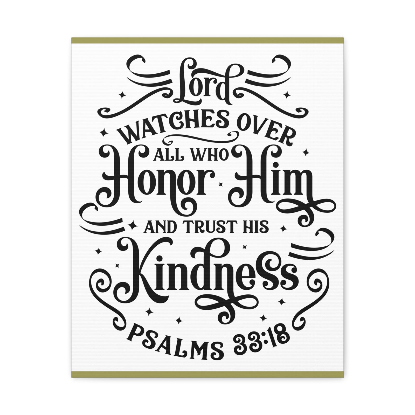Scripture Walls Lord Watches Over All Who Honor Him Psalms 33:18 Bible Verse Canvas Christian Wall Art Ready To Hang-Express Your Love Gifts