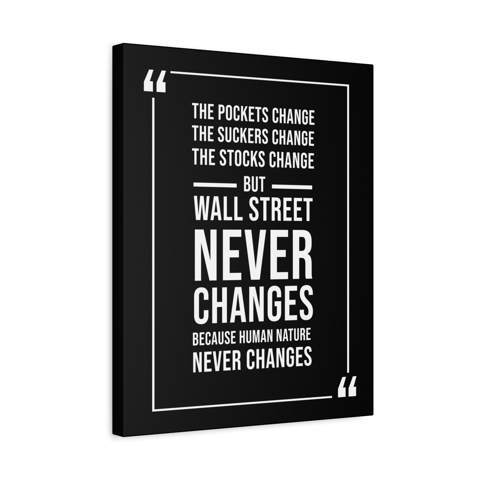 Stock Market Wall Art Wall Street Never Changes Wall Street Trading QuoteMoney Motivation Wall Art-Express Your Love Gifts