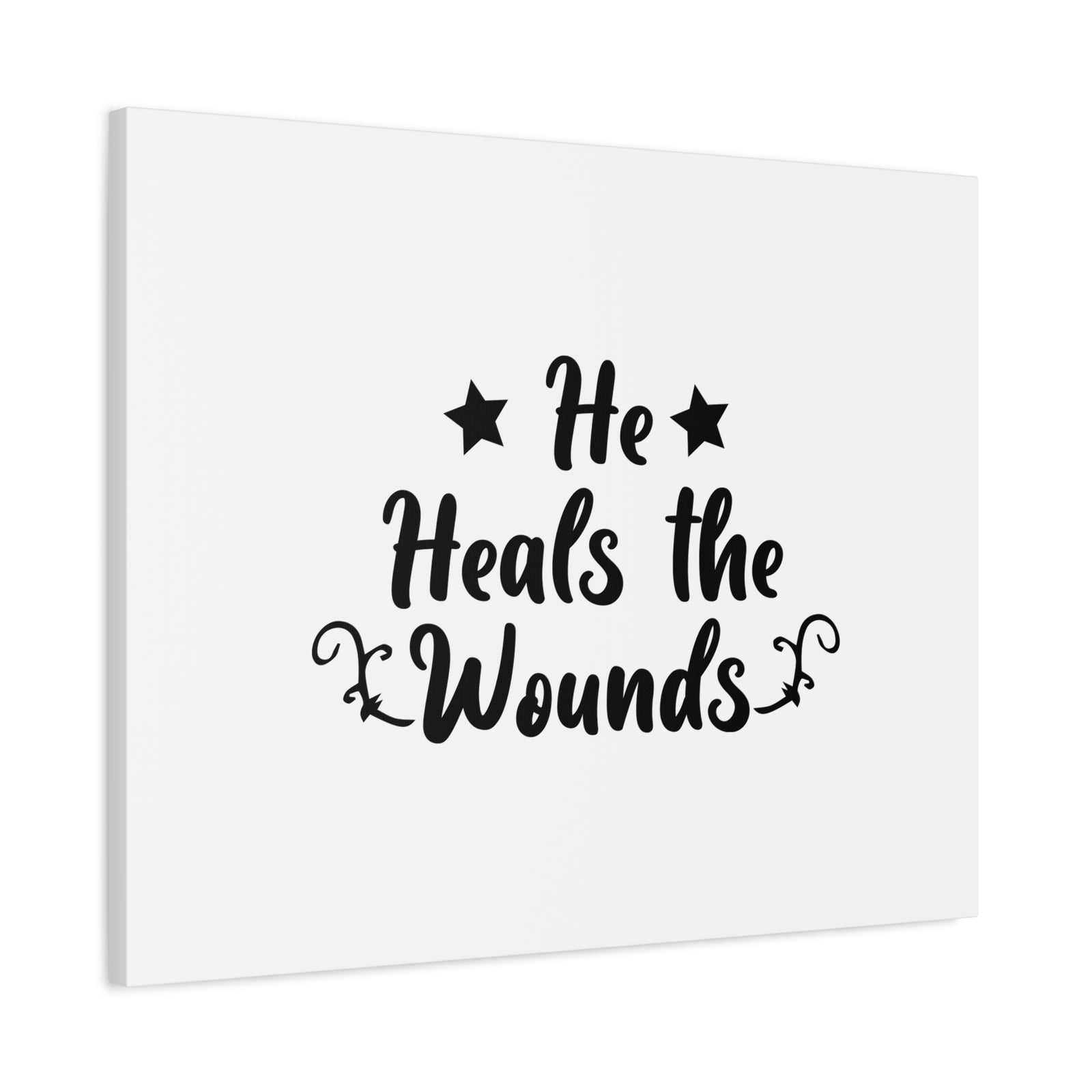 Scripture Canvas He Heals The Wounds Psalm 147:3 Christian Wall Art Bible Verse Print Ready to Hang-Express Your Love Gifts