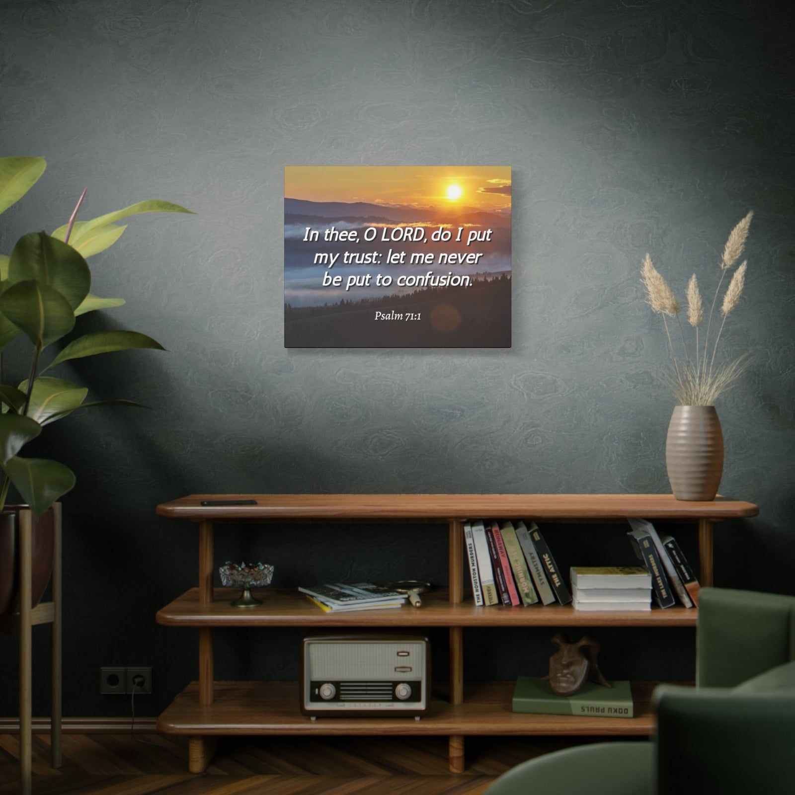 Scripture Canvas Confusion Psalm 71:1 Christian Wall Art Bible Verse Print Ready to Hang-Express Your Love Gifts