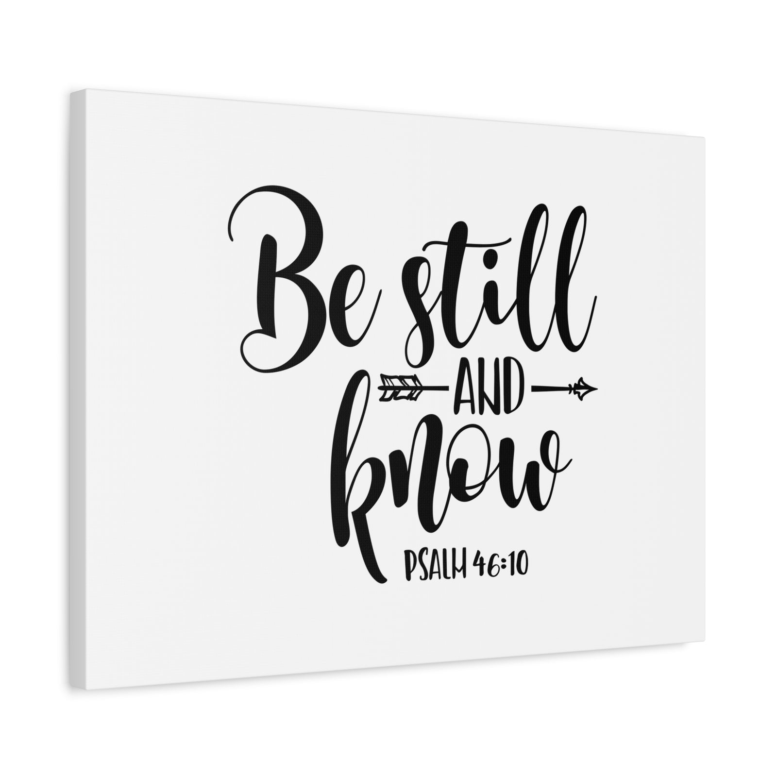 Scripture Canvas Know Psalm 46:10 Christian Wall Art Bible Verse Print Ready to Hang-Express Your Love Gifts