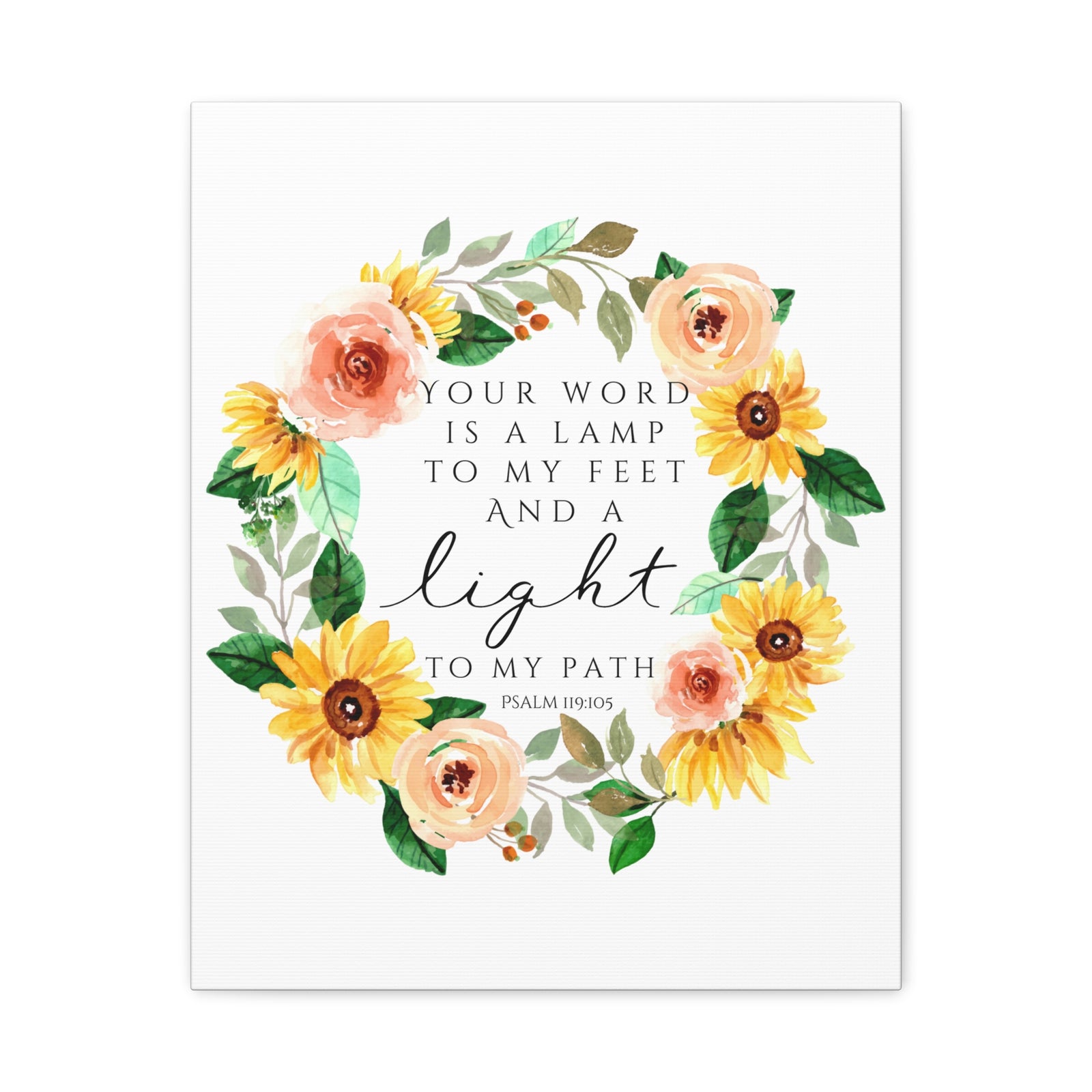 Scripture Walls Psalm 119:105 To My Path Bible Verse Canvas Christian Wall Art Ready to Hang Unframed-Express Your Love Gifts