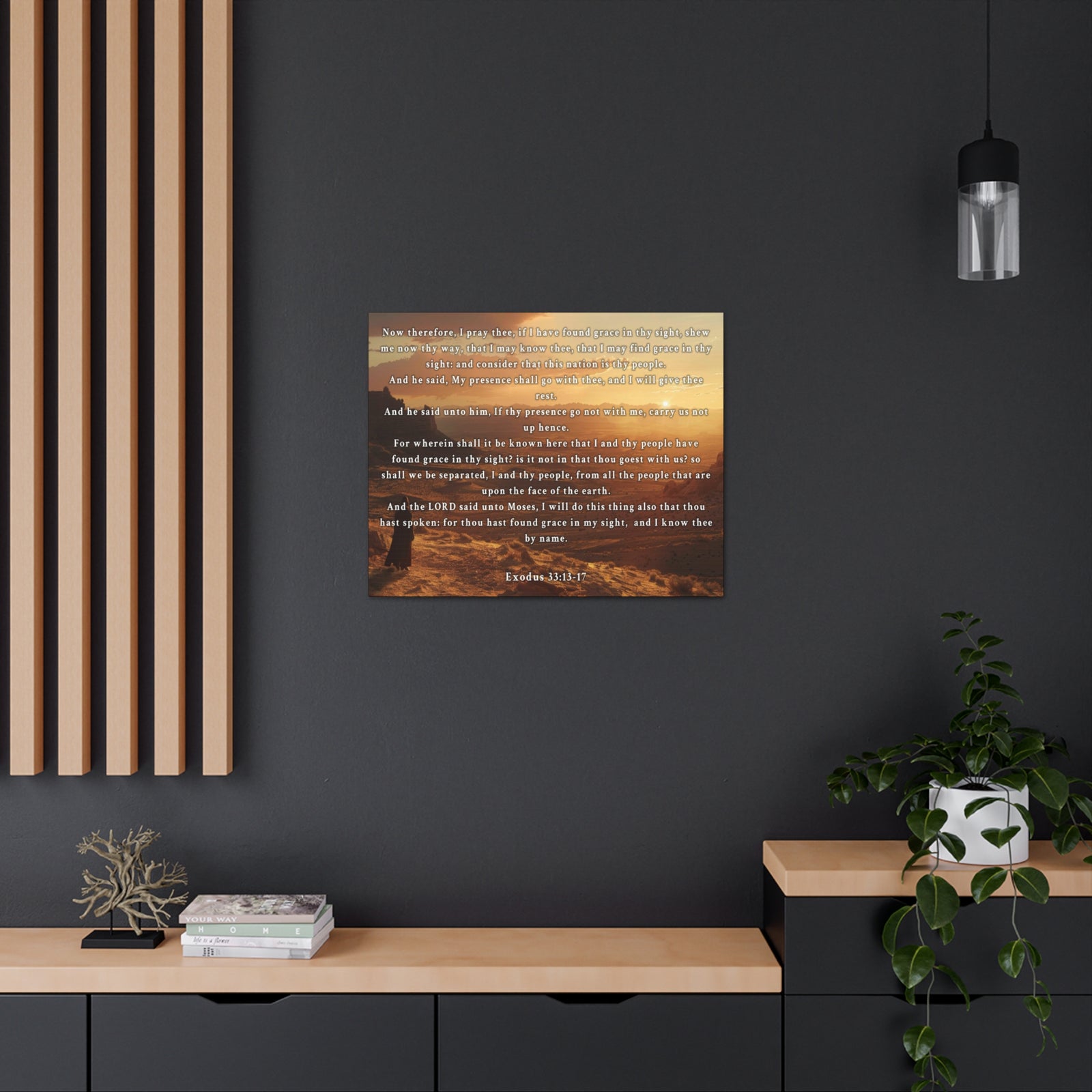 Scripture Walls Exodus 33:13-17 KJV Bible Verse Canvas Christian Wall Art Ready to Hang Unframed-Express Your Love Gifts