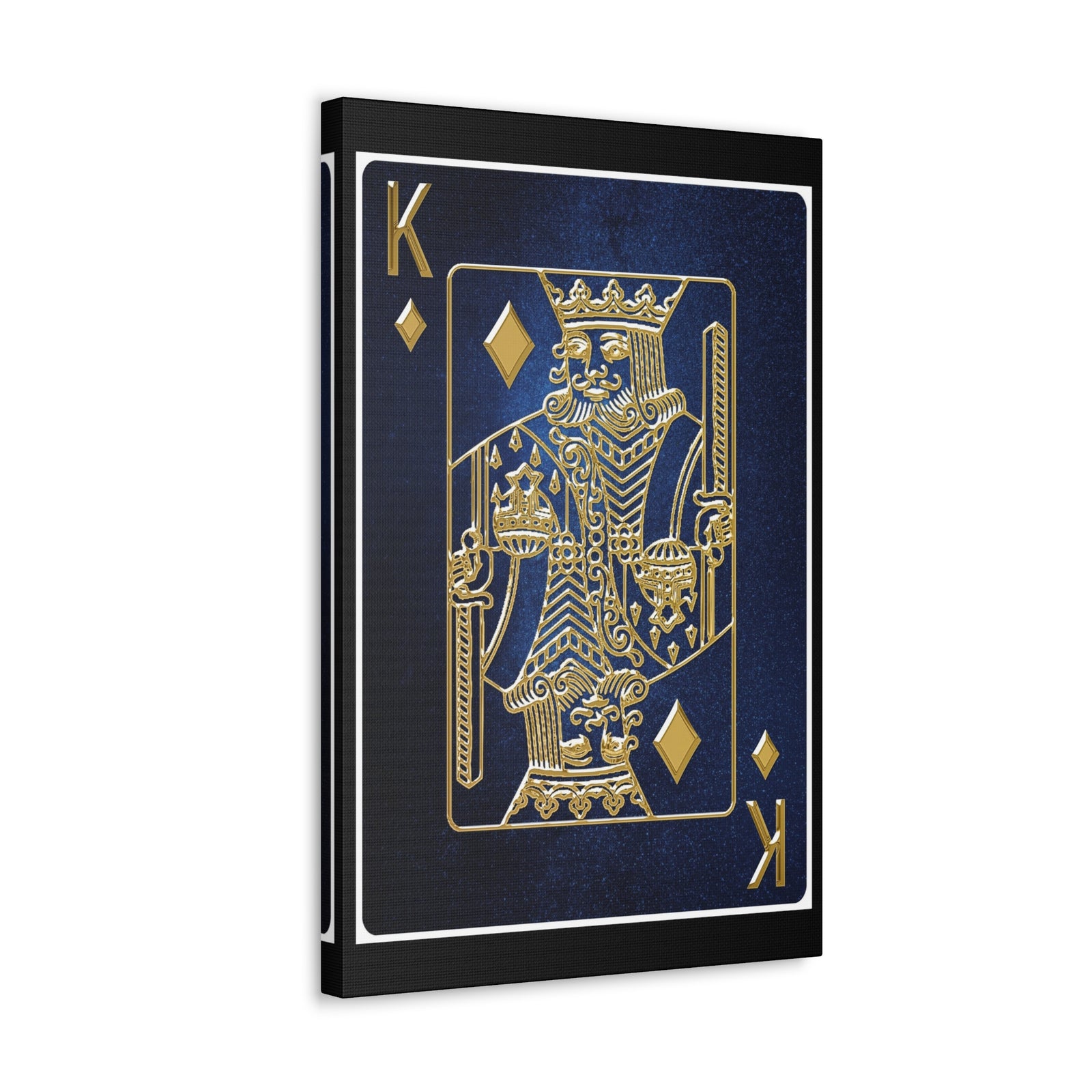 King Of Diamonds Space Background Playing Card Canvas Wall Art for Home Decor Ready-to-Hang-Express Your Love Gifts