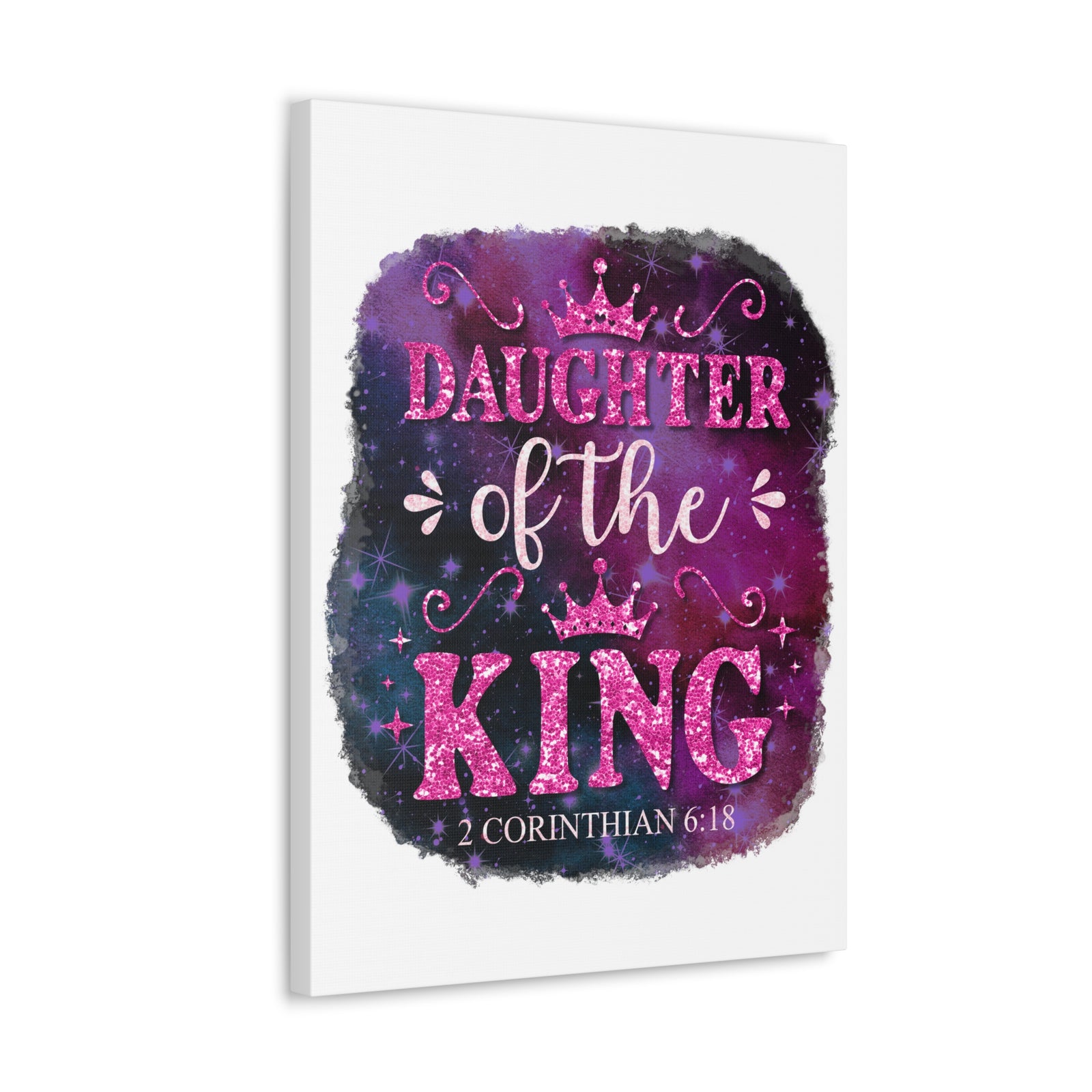 Scripture Walls 2 Corinthian 6:18 Daughter of the King Bible Verse Canvas Christian Wall Art Ready to Hang Unframed-Express Your Love Gifts