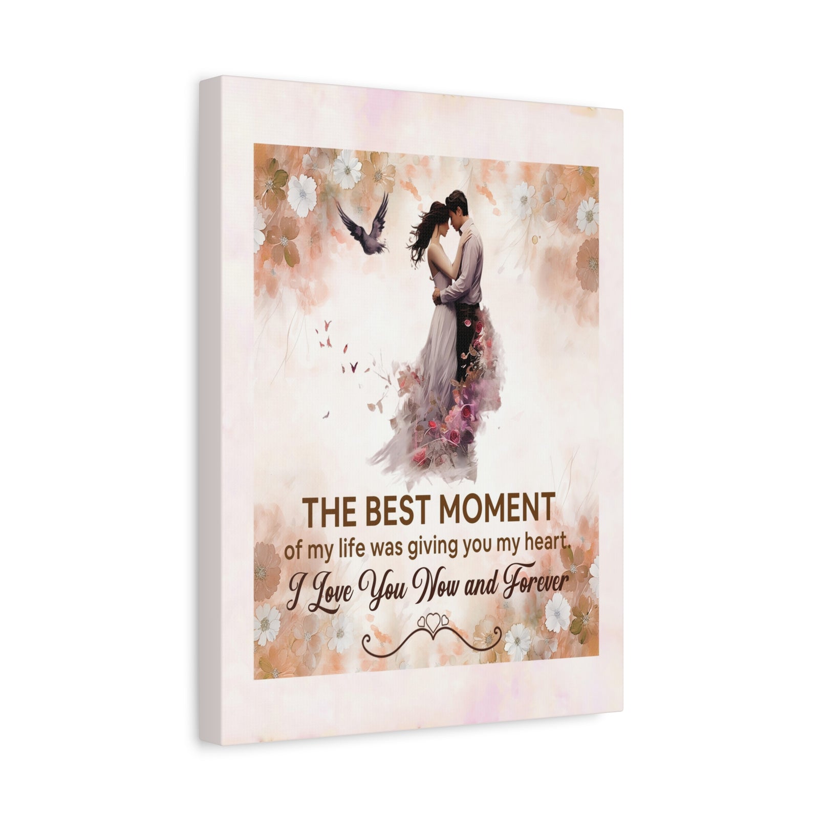 To My Wife The Best Moment of My Life Canvas Wall Art – Romantic Gift of Love & Devotion-Express Your Love Gifts