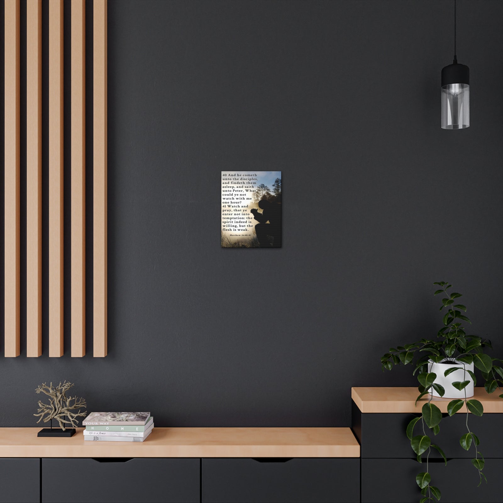 Scripture Walls Matthew 26:38-46 Bible Verse Canvas Christian Wall Art Ready to Hang Unframed-Express Your Love Gifts