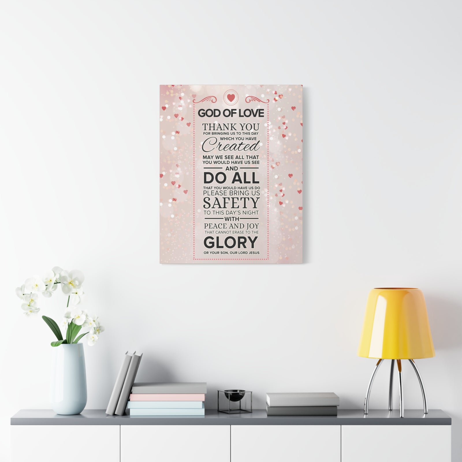 Scripture Walls God of Love Psalm 100:4 Prayer Wall Decor Bible Print Ready to Hang Wall Art-Express Your Love Gifts