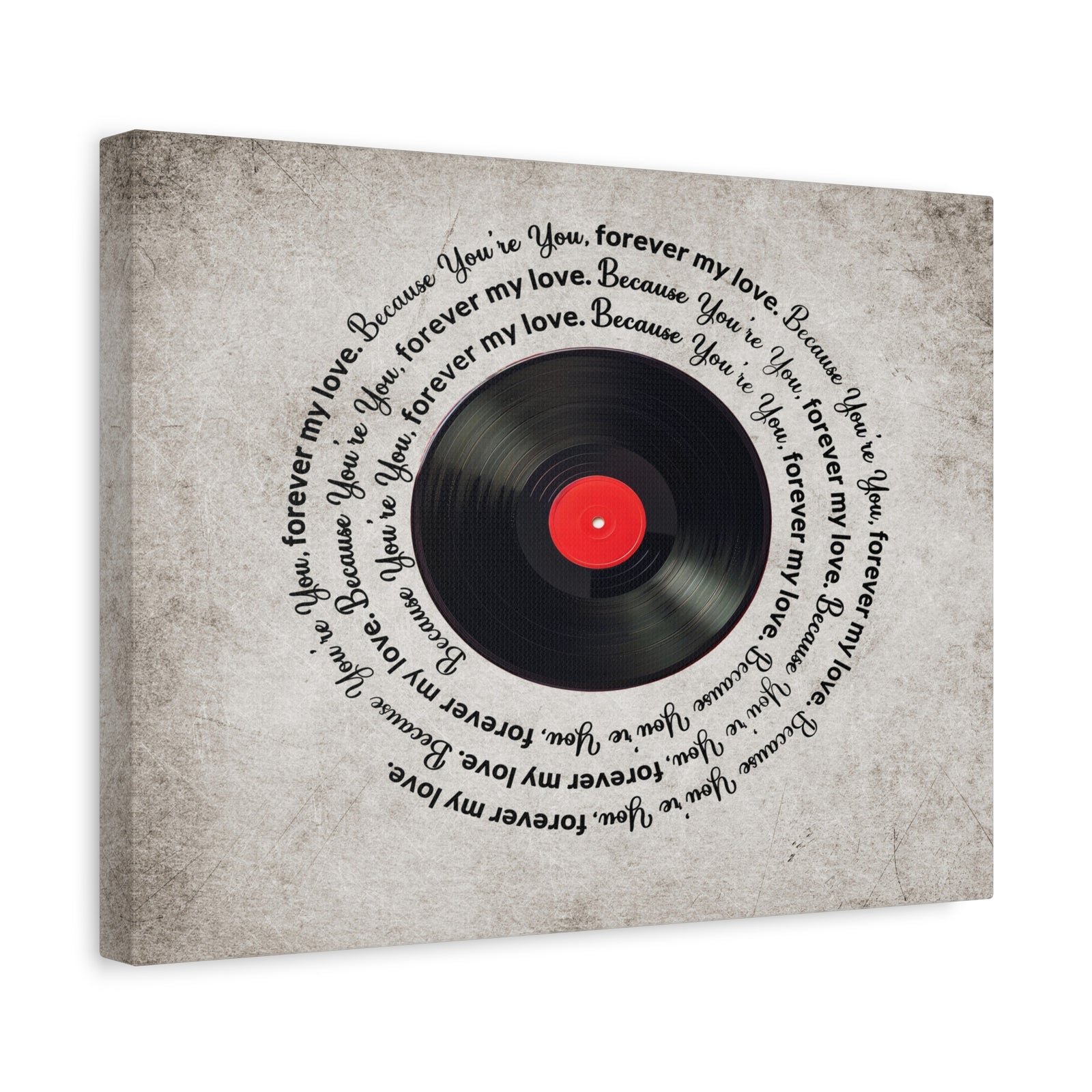 Personalized To My Wife Forever My Love Vinyl Record Canvas Wall Art – Perfect Gift for Music Lovers & Soulmates-Express Your Love Gifts