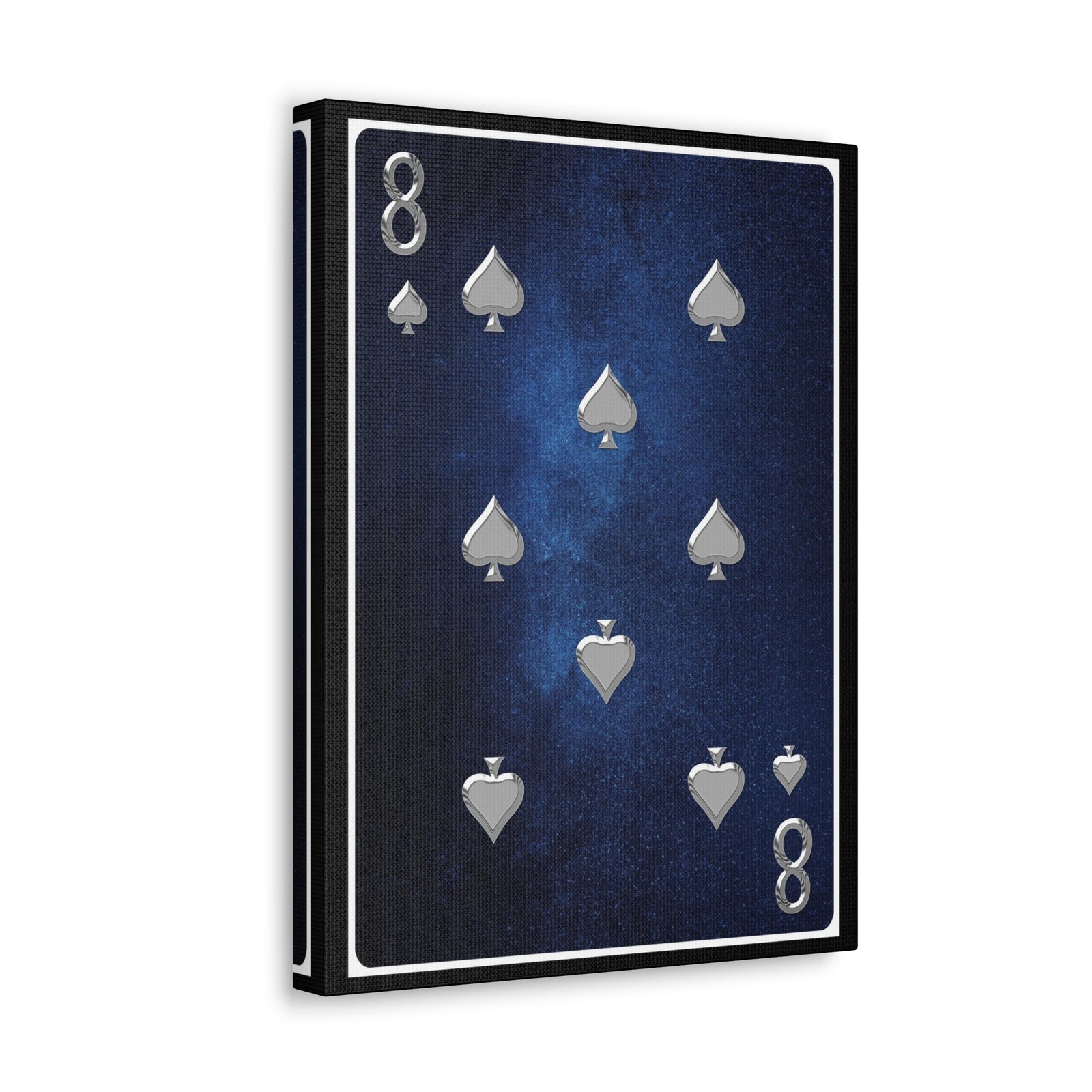 Eight Of Spades Space Background Playing Card Canvas Wall Art for Home Decor Ready-to-Hang-Express Your Love Gifts