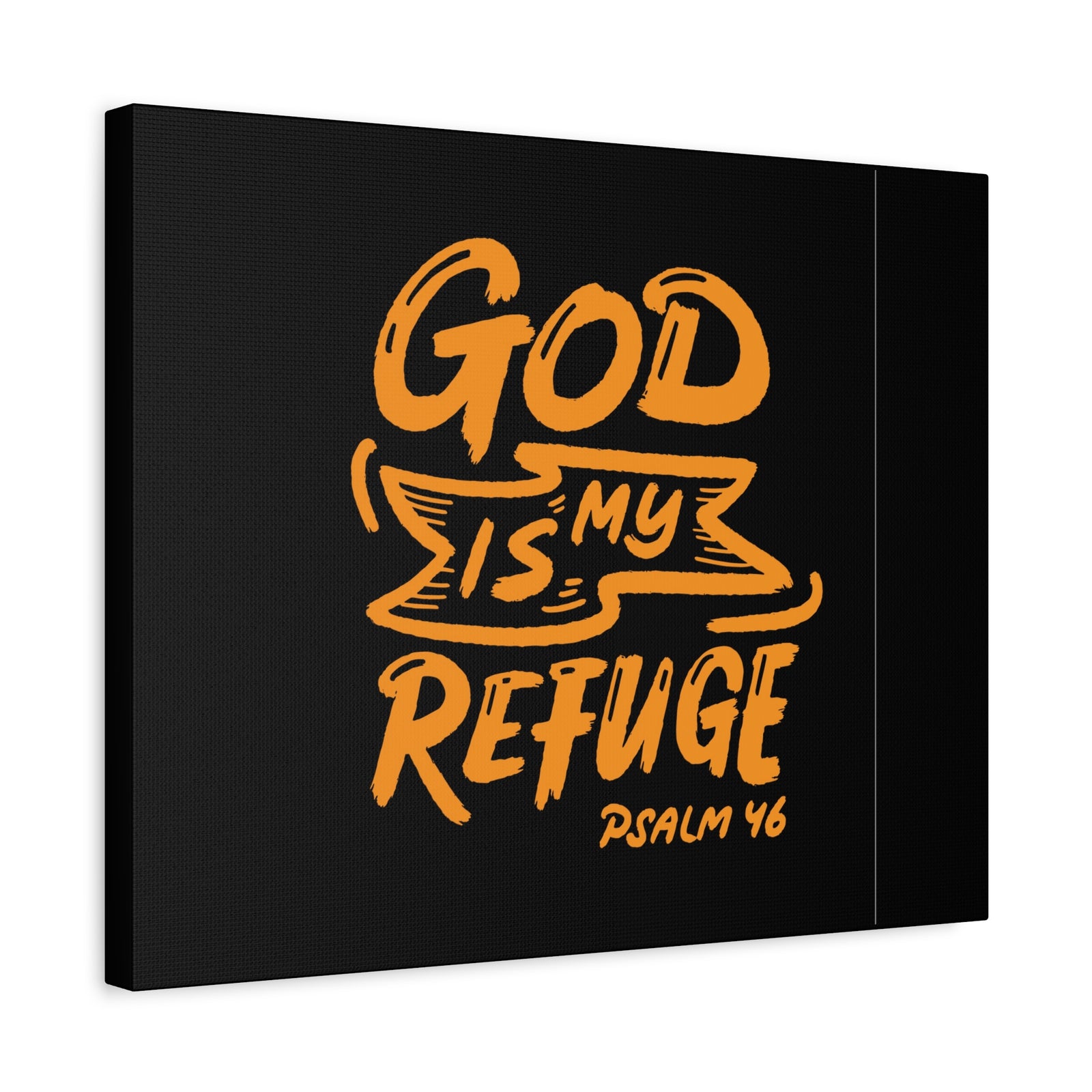 Scripture Canvas My Refuge Psalm 46 Christian Wall Art Bible Verse Print Ready to Hang-Express Your Love Gifts
