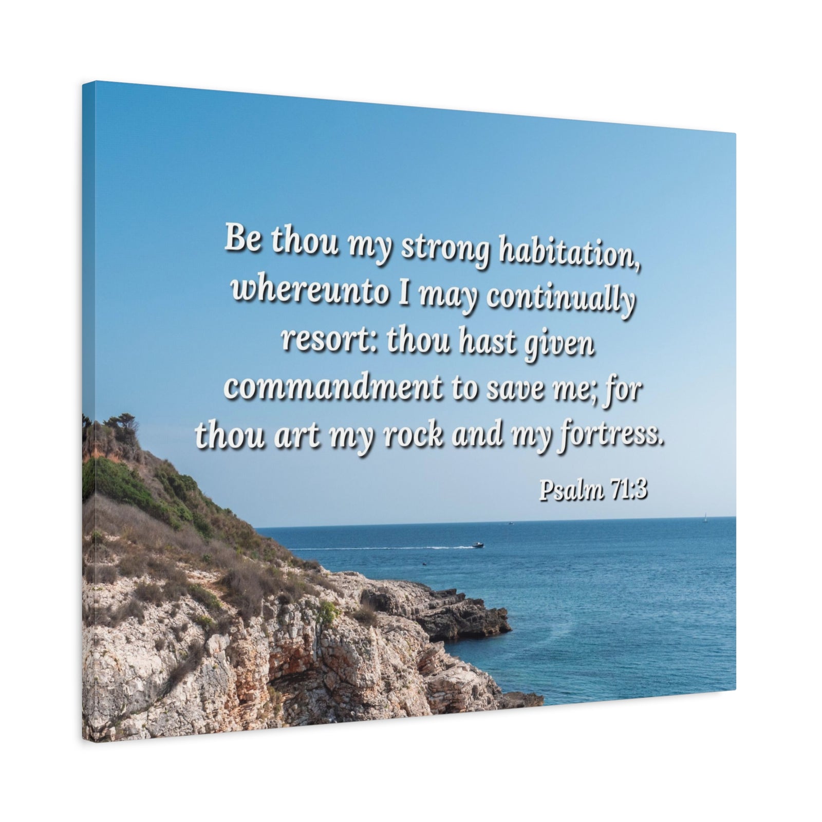 Scripture Walls To Save Me Psalm 71:3 Bible Verse Canvas Christian Wall Art Ready to Hang-Express Your Love Gifts