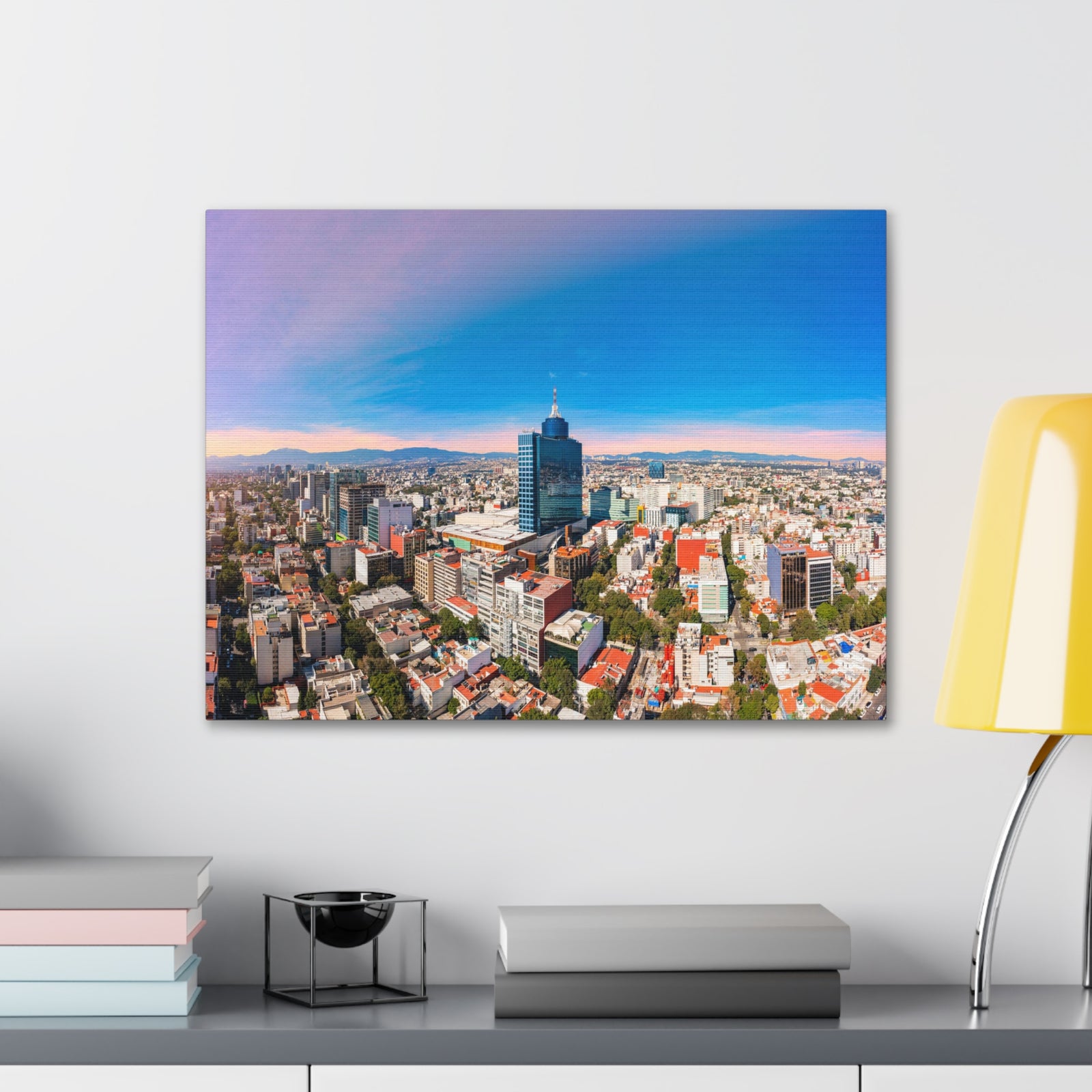 Mexico City Daytime Skyline Canvas Artwork High-Quality Breathtaking Stunning Cityscape for Home Decor Ready to Hang-Express Your Love Gifts