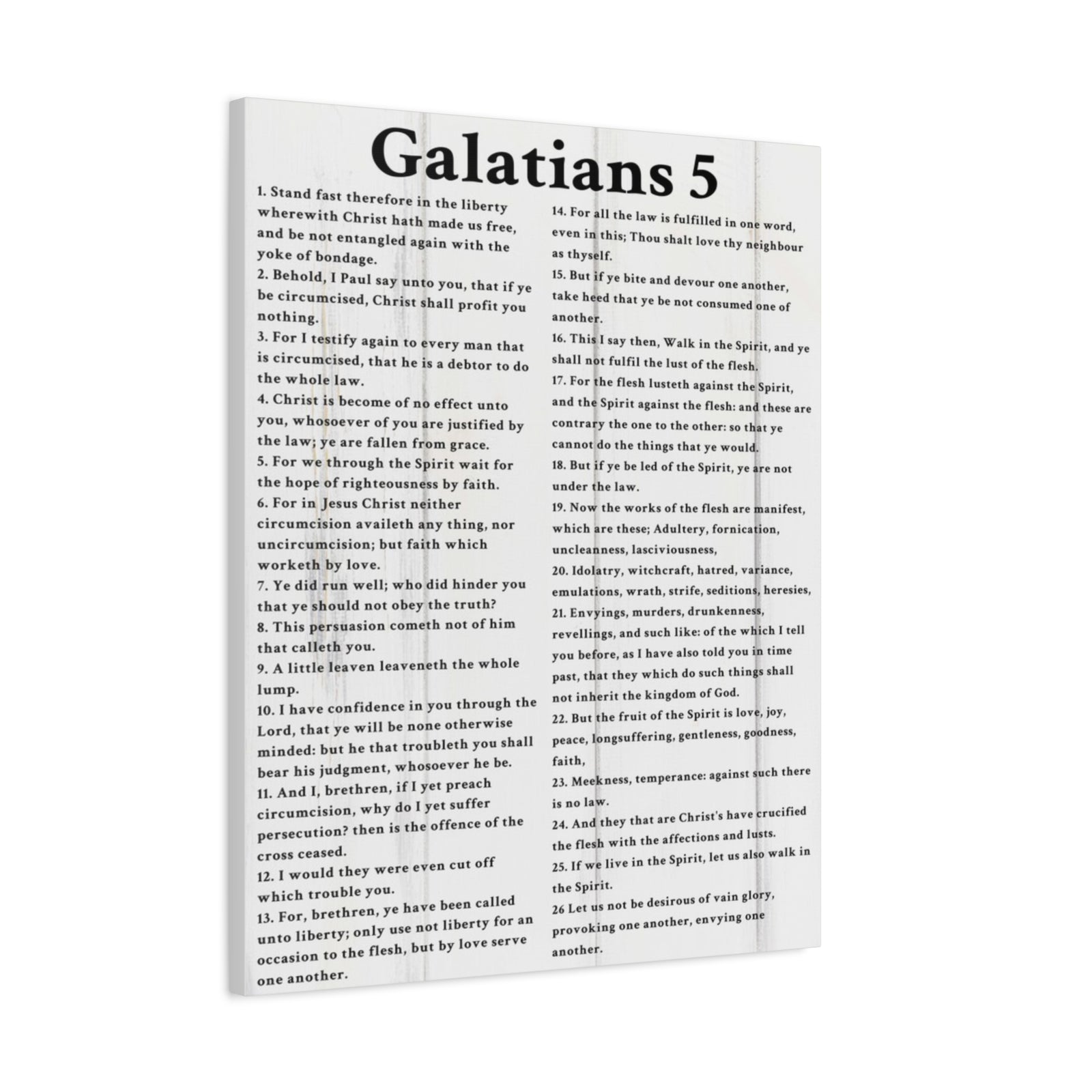 Scripture Walls Galatians 5 Fruit of the Spirit White Bible Verse Canvas Christian Wall Art Ready to Hang Unframed-Express Your Love Gifts