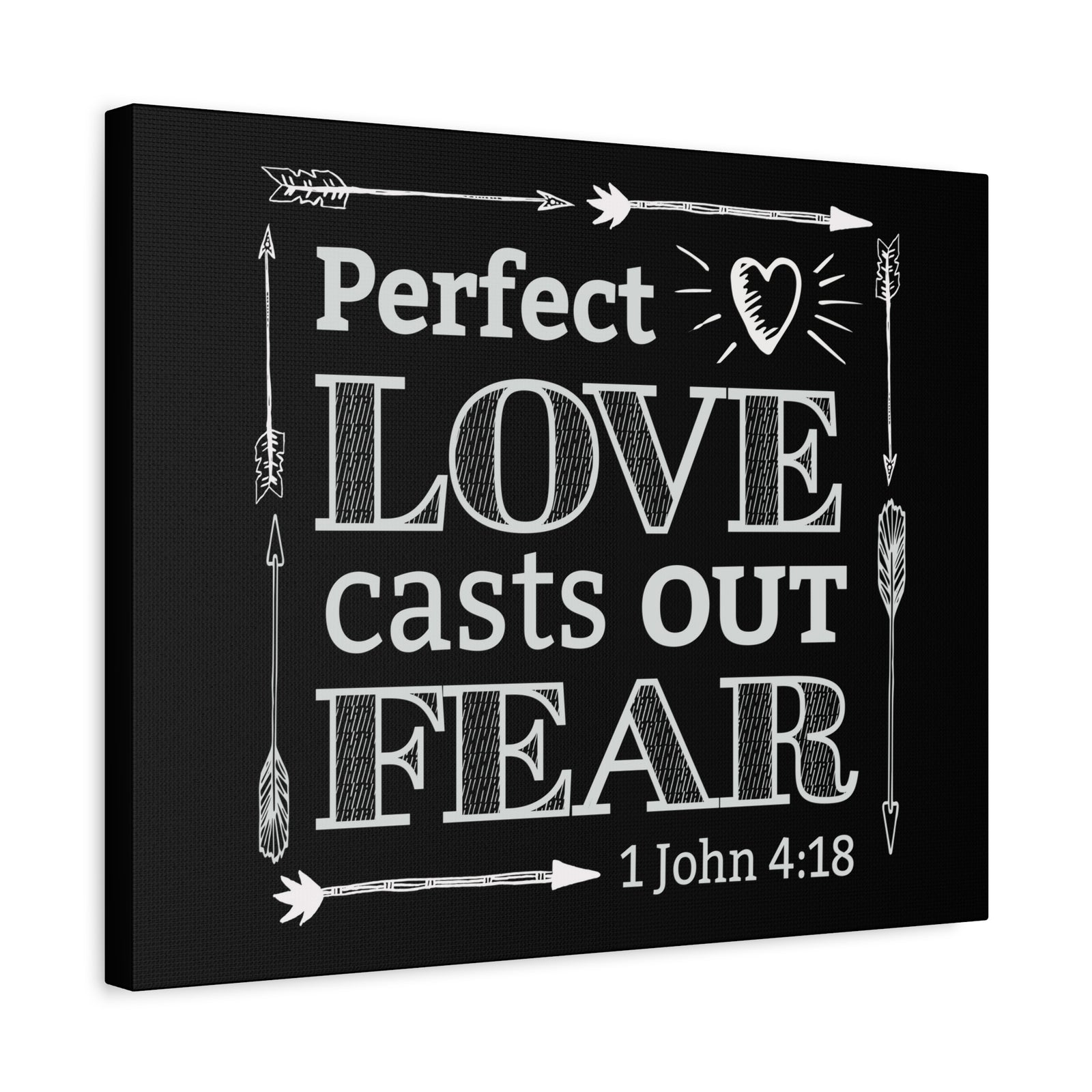 Scripture Walls Love Casts Out Fear 1 John 4:18 Bible Verse Canvas Christian Wall Art Ready to Hang