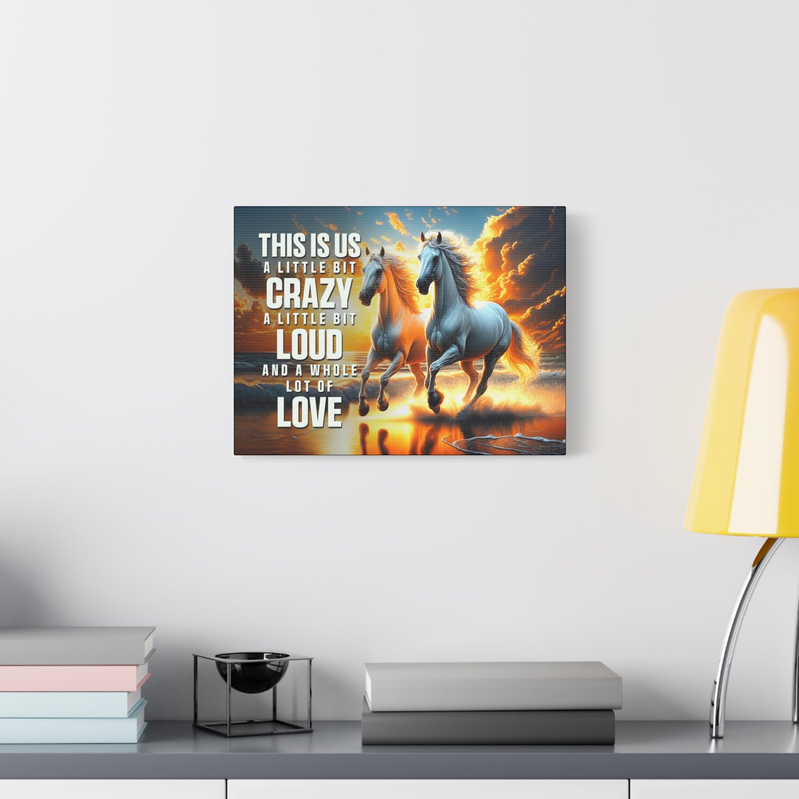 Crazy Loud Love Motivational Quote Inspirational Canvas Art Print-Express Your Love Gifts