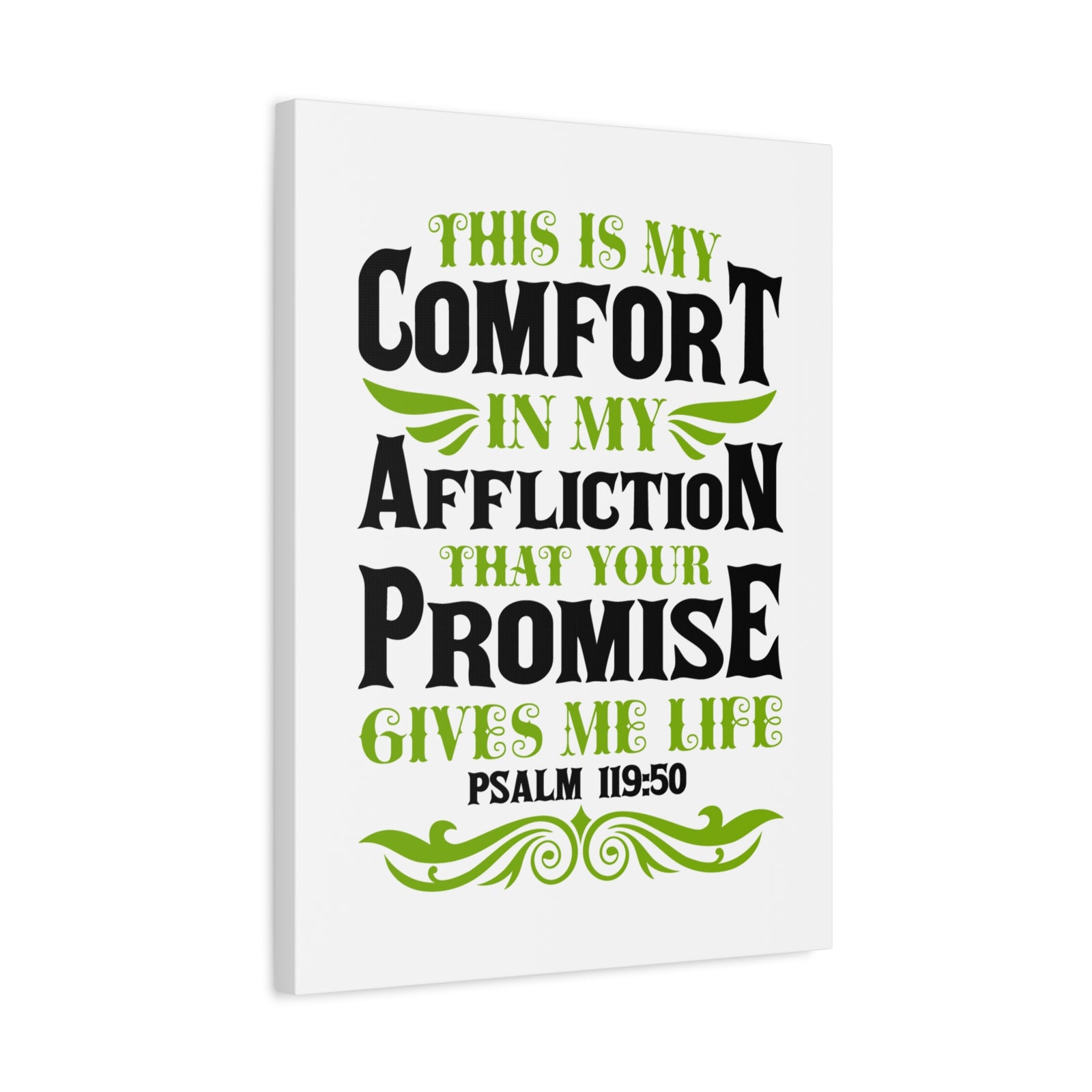 Scripture Canvas Gives Me Life Psalm 119:50 Christian Wall Art Bible Verse Print Ready to Hang-Express Your Love Gifts