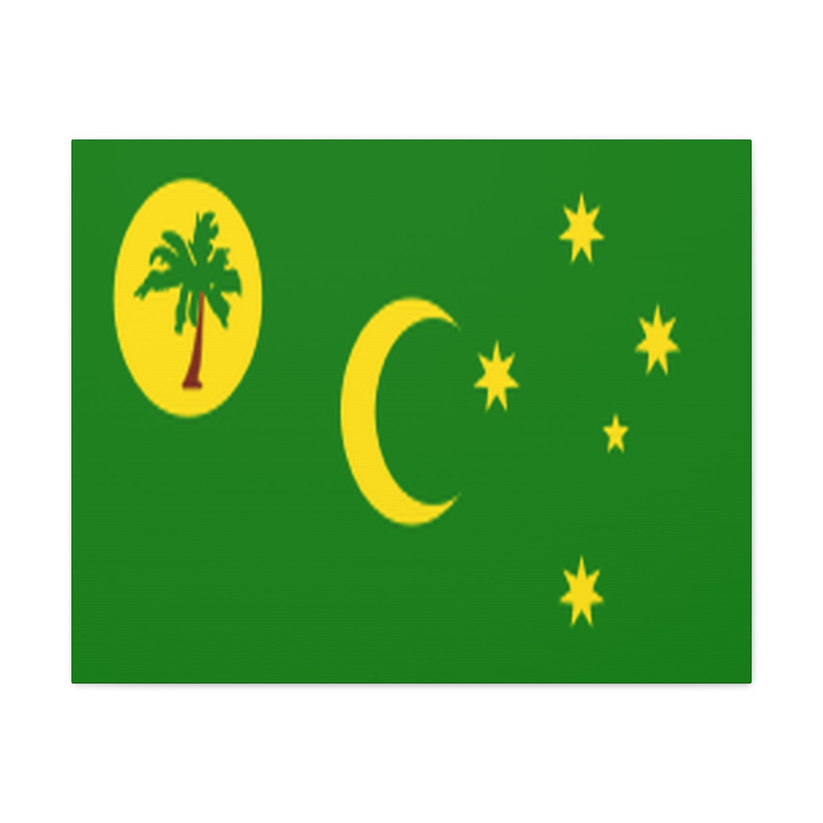 Cocos Islands Country Flag Canvas Vibrant Wall Art Unframed Home Decor-Express Your Love Gifts
