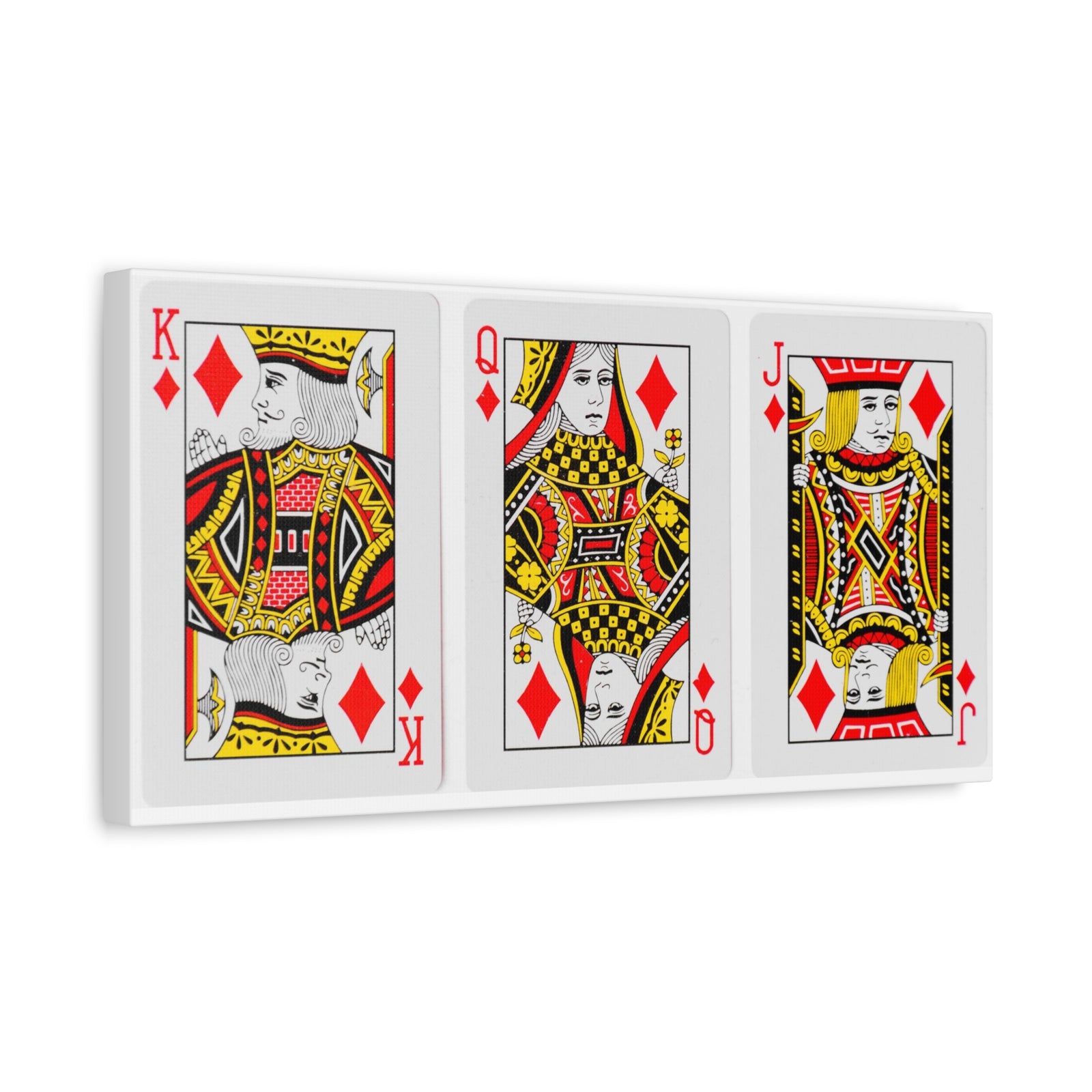 Diamonds Playing Cards Full Deck Playing Card Canvas Wall Art for Home Decor Ready-to-Hang-Express Your Love Gifts