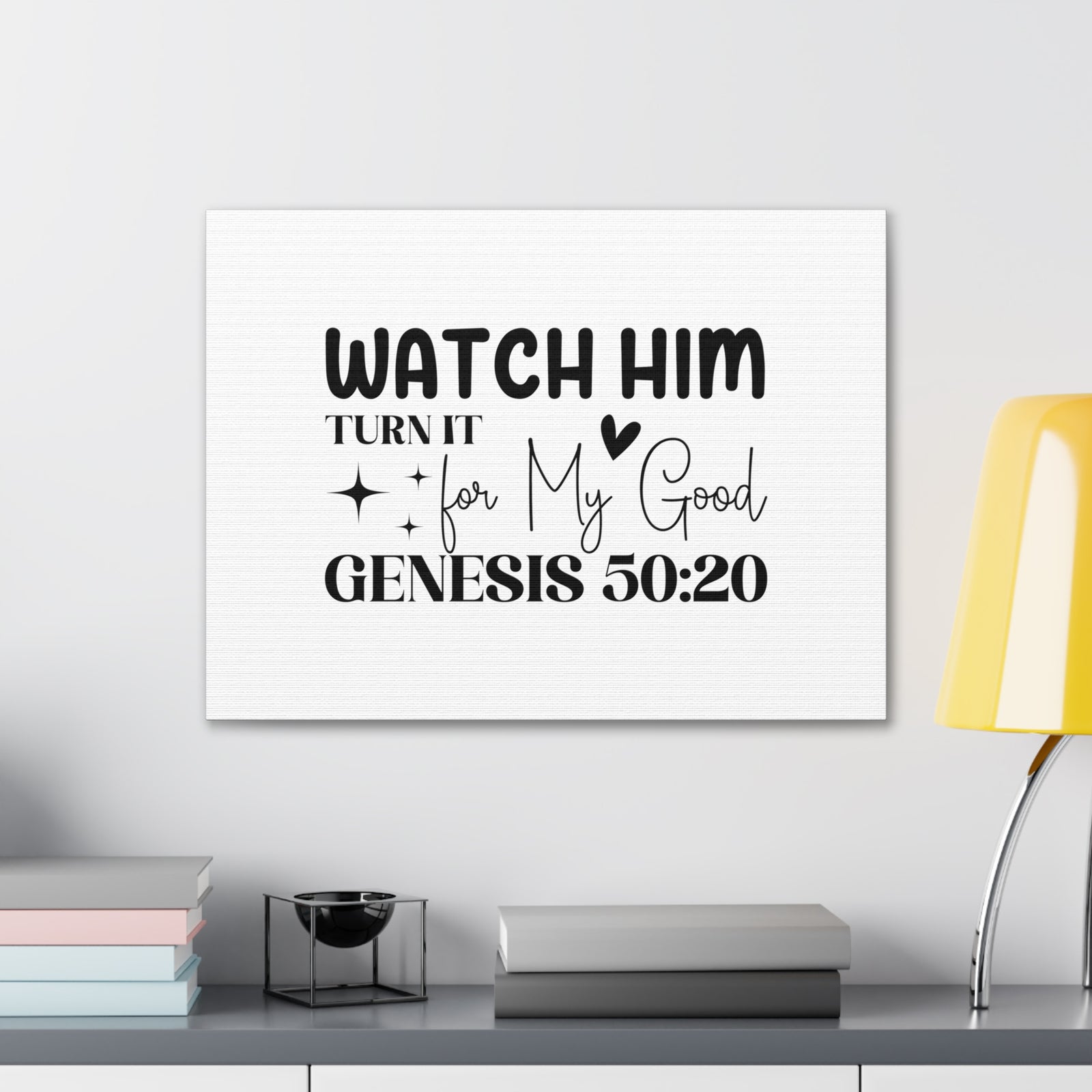 Scripture Walls Genesis 50:20 Watch Him Bible Verse Canvas Christian Wall Art Ready to Hang Unframed-Express Your Love Gifts