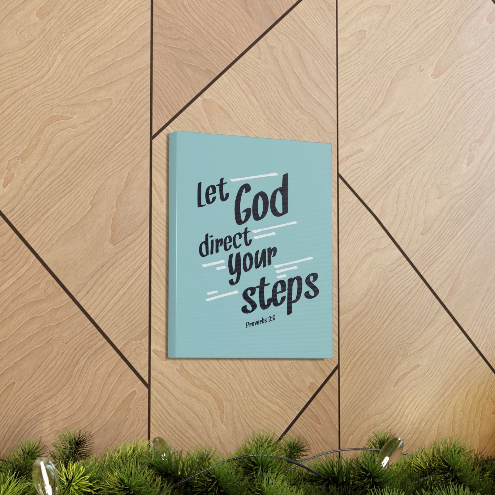 Scripture Walls God Direct Your Steps Proverbs 3:6 Bible Verse Canvas Christian Wall Art Ready to Hang-Express Your Love Gifts
