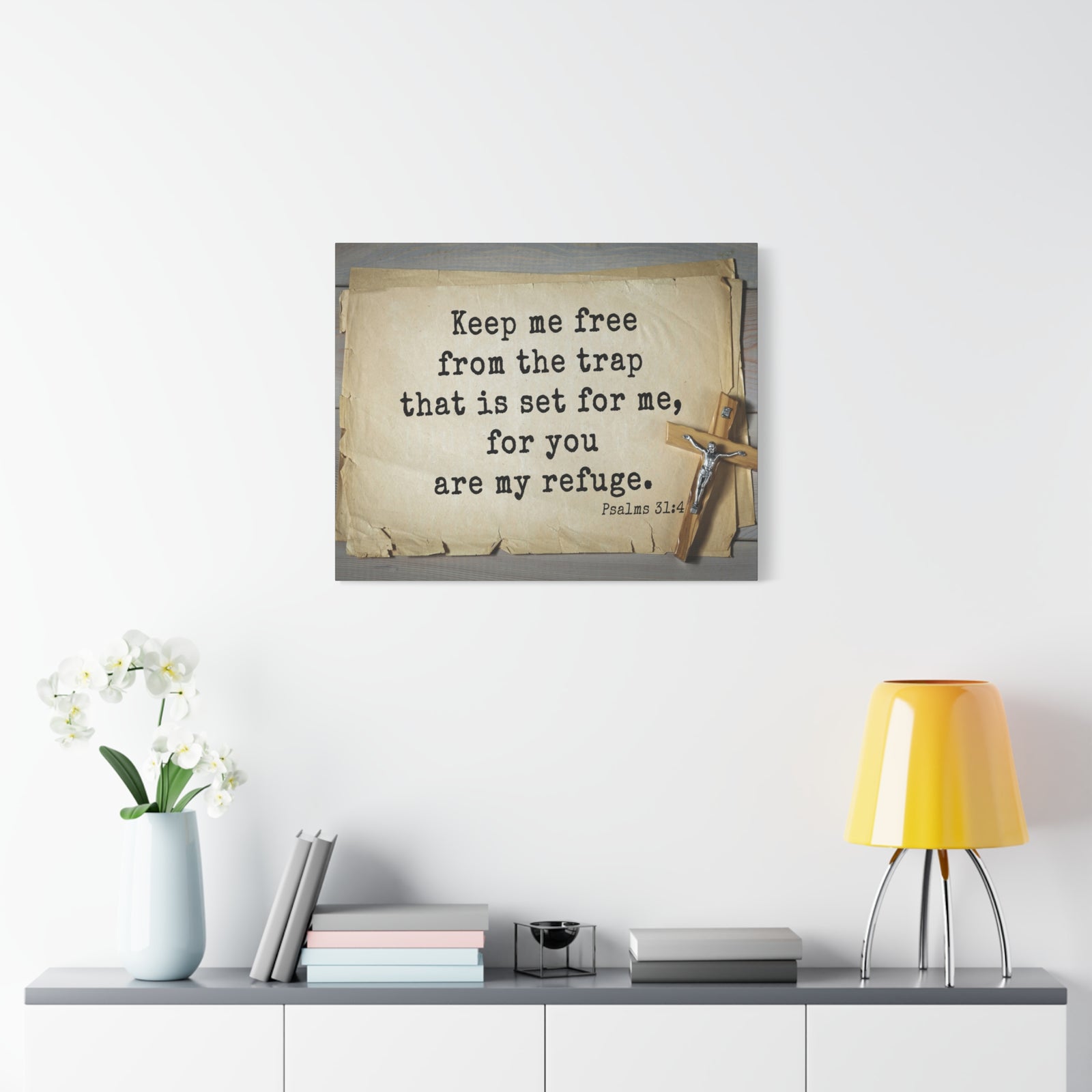 Scripture Walls Keep Me Free Psalms 31:4 Bible Verse Canvas Christian Wall Art Ready to Hang-Express Your Love Gifts