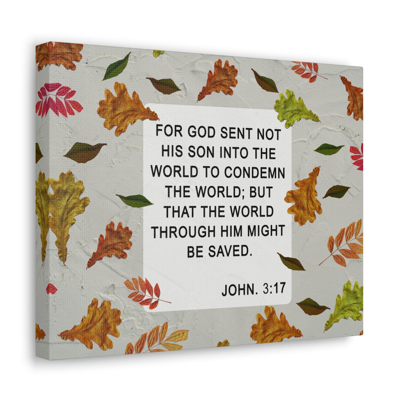 Scripture Walls God Sent John 3:17 Bible Verse Canvas Christian Wall Art Ready to Hang-Express Your Love Gifts