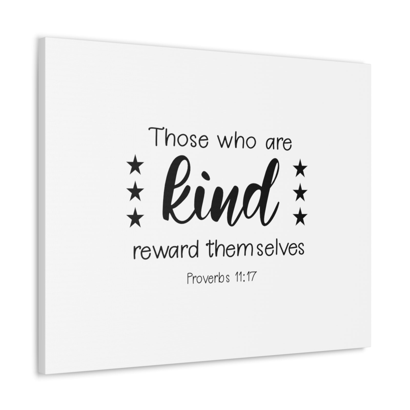 Scripture Walls Proverbs 11:17 Kind Bible Verse Canvas Christian Wall Art Ready to Hang Unframed-Express Your Love Gifts