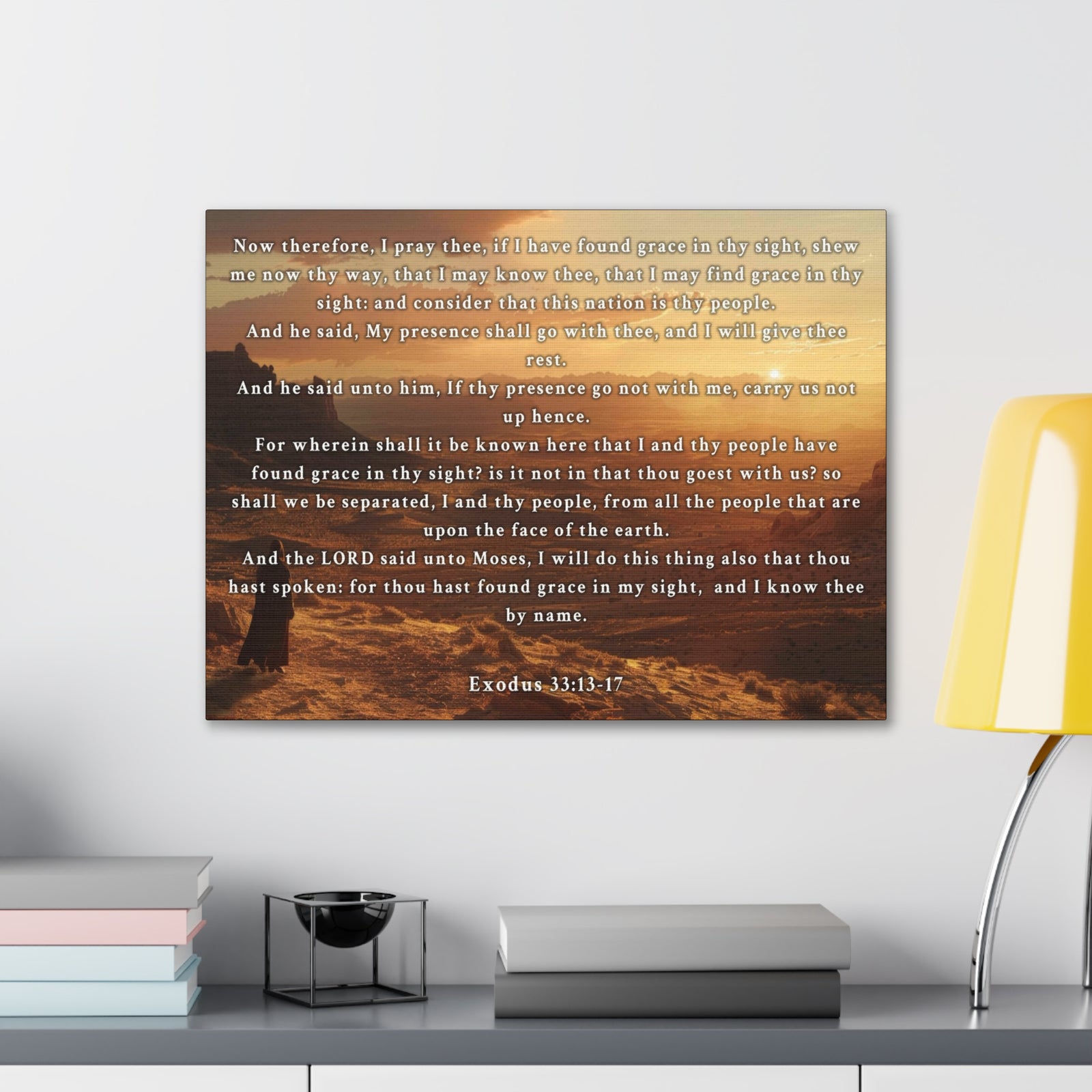 Scripture Walls Exodus 33:13-17 KJV Bible Verse Canvas Christian Wall Art Ready to Hang Unframed-Express Your Love Gifts
