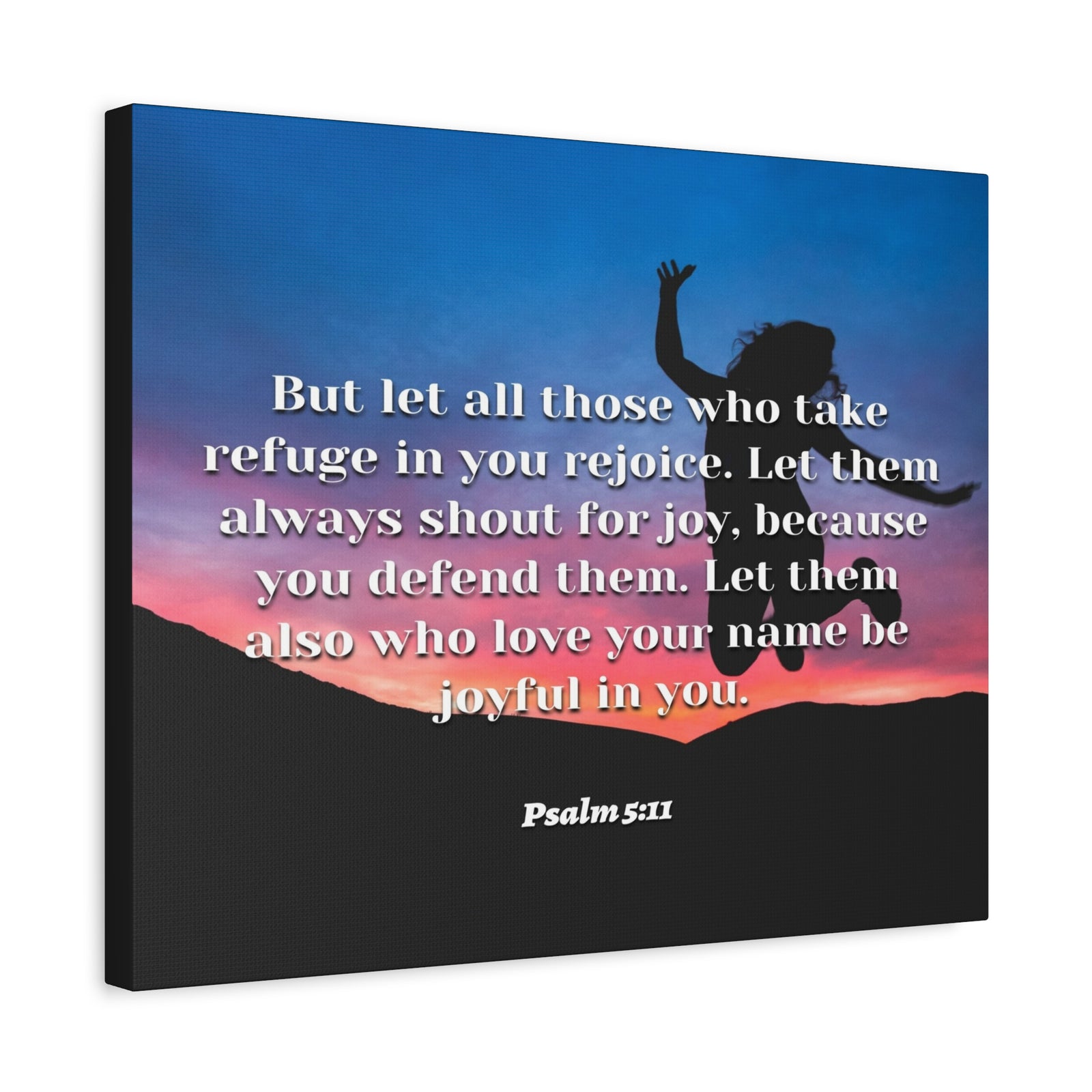 Scripture Canvas Trust In You Psalm 5:11 Christian Wall Art Bible Verse Print Ready to Hang-Express Your Love Gifts