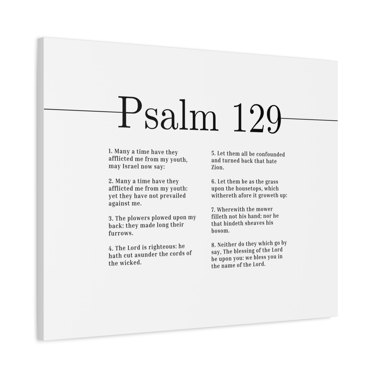 Scripture Canvas The Lord Is Righteous Psalm 129 Christian Wall Art Bible Verse Print Ready to Hang-Express Your Love Gifts