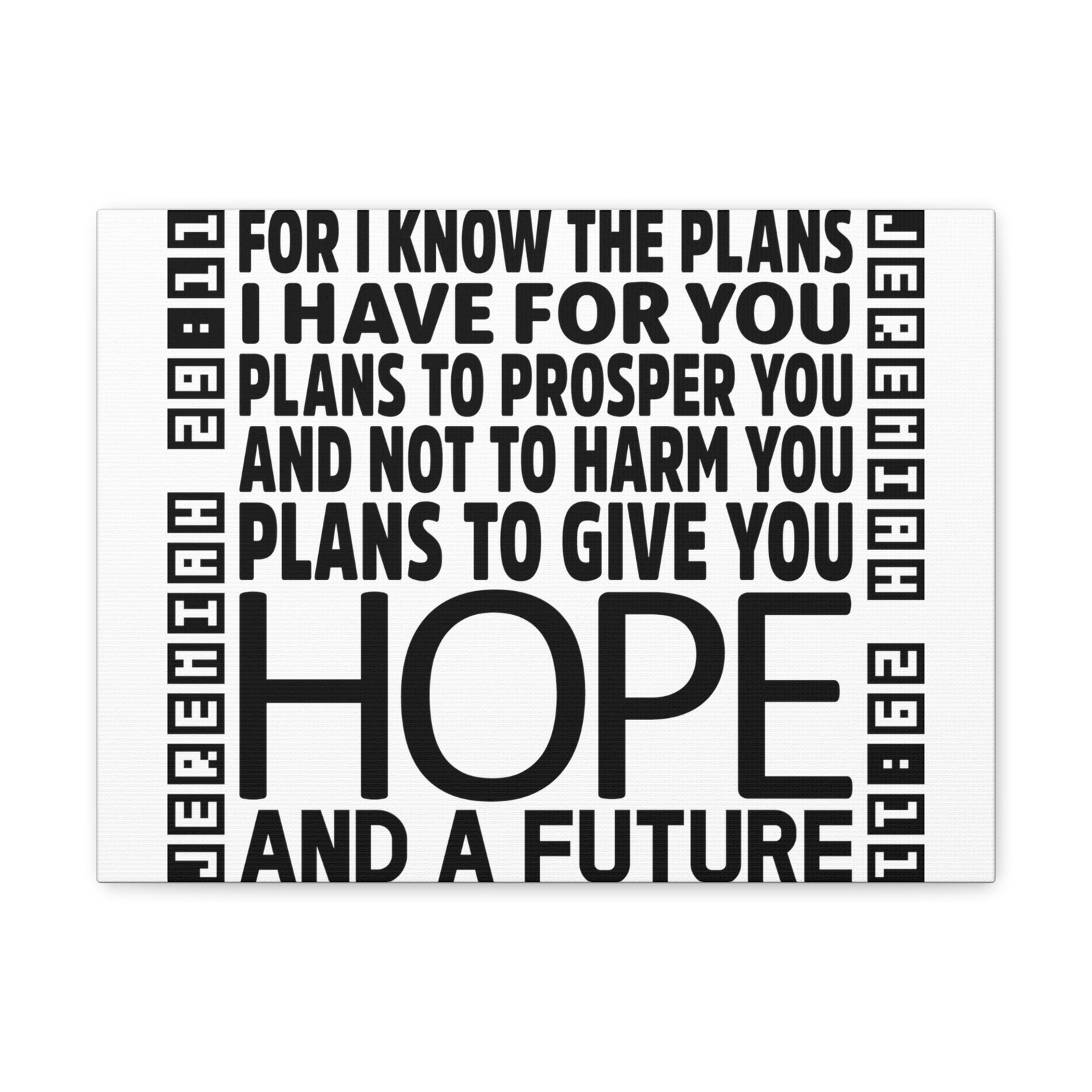 Scripture Walls Jeremiah 29:11 Hope and Future Bible Verse Canvas Christian Wall Art Ready to Hang Unframed-Express Your Love Gifts