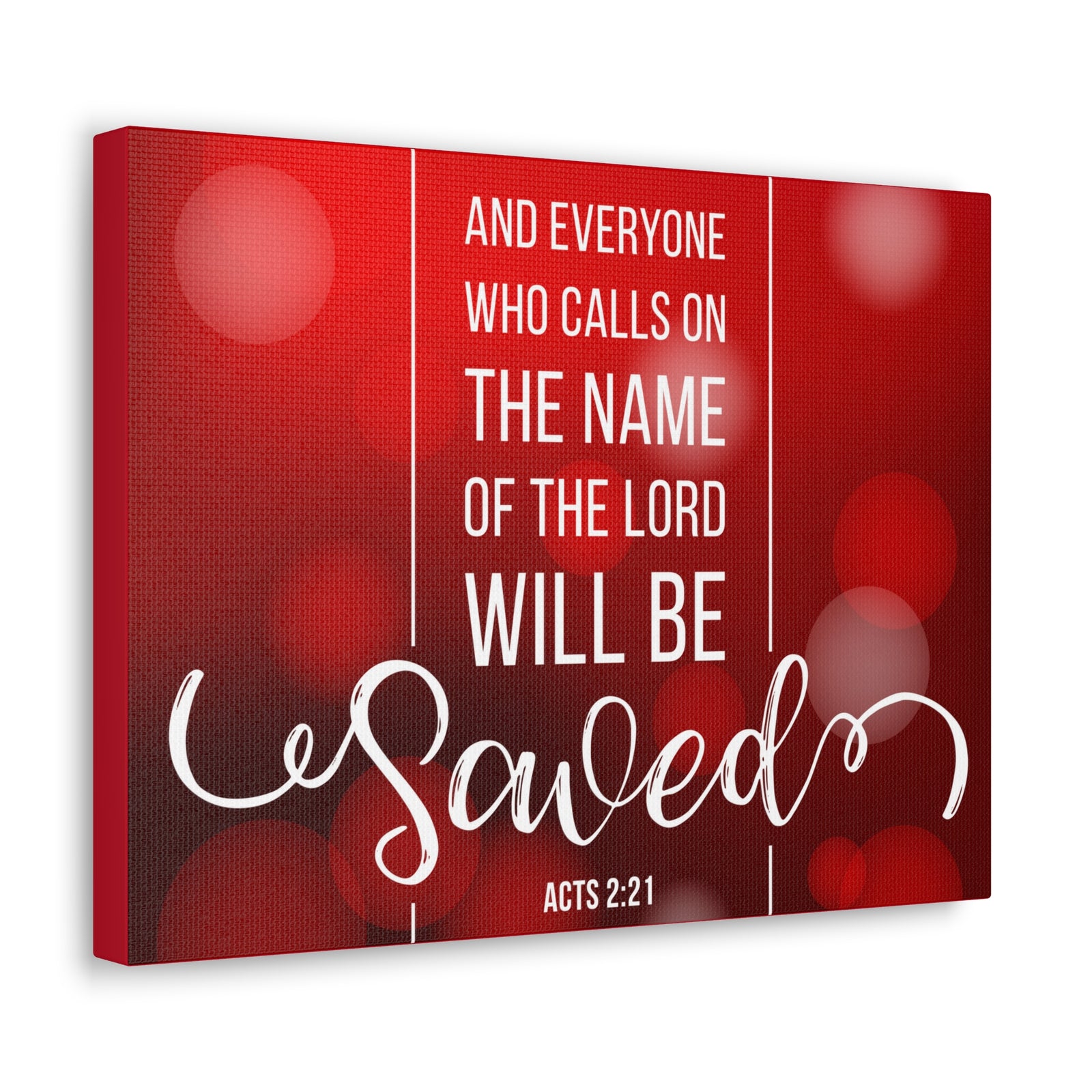 Scripture Canvas And Everyone Who Calls On Acts 2:21 Christian Wall Art Bible Verse Print Ready To Hang-Express Your Love Gifts