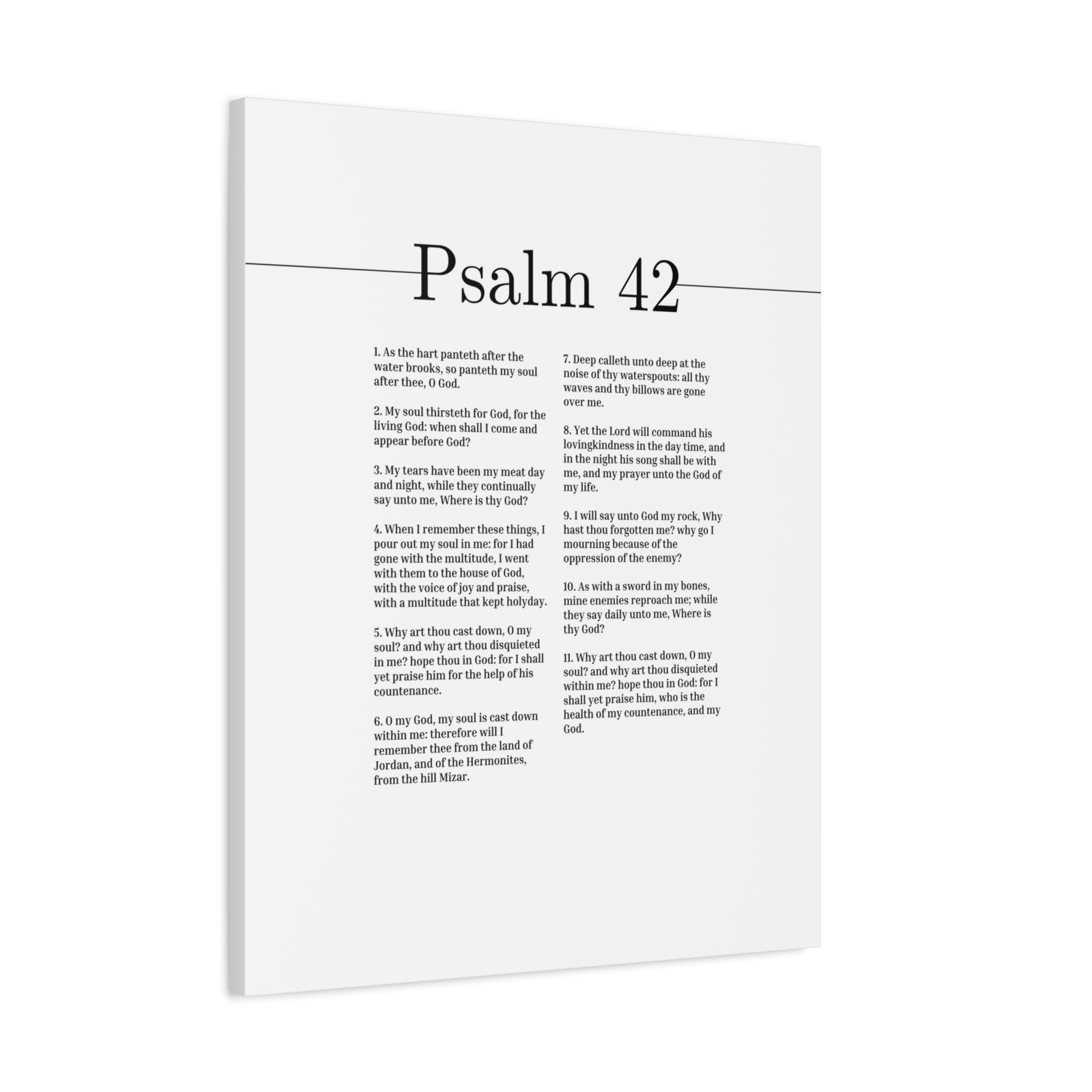 Scripture Canvas My Soul Thirsteth For God Psalm 42 Christian Wall Art Bible Verse Print Ready to Hang-Express Your Love Gifts