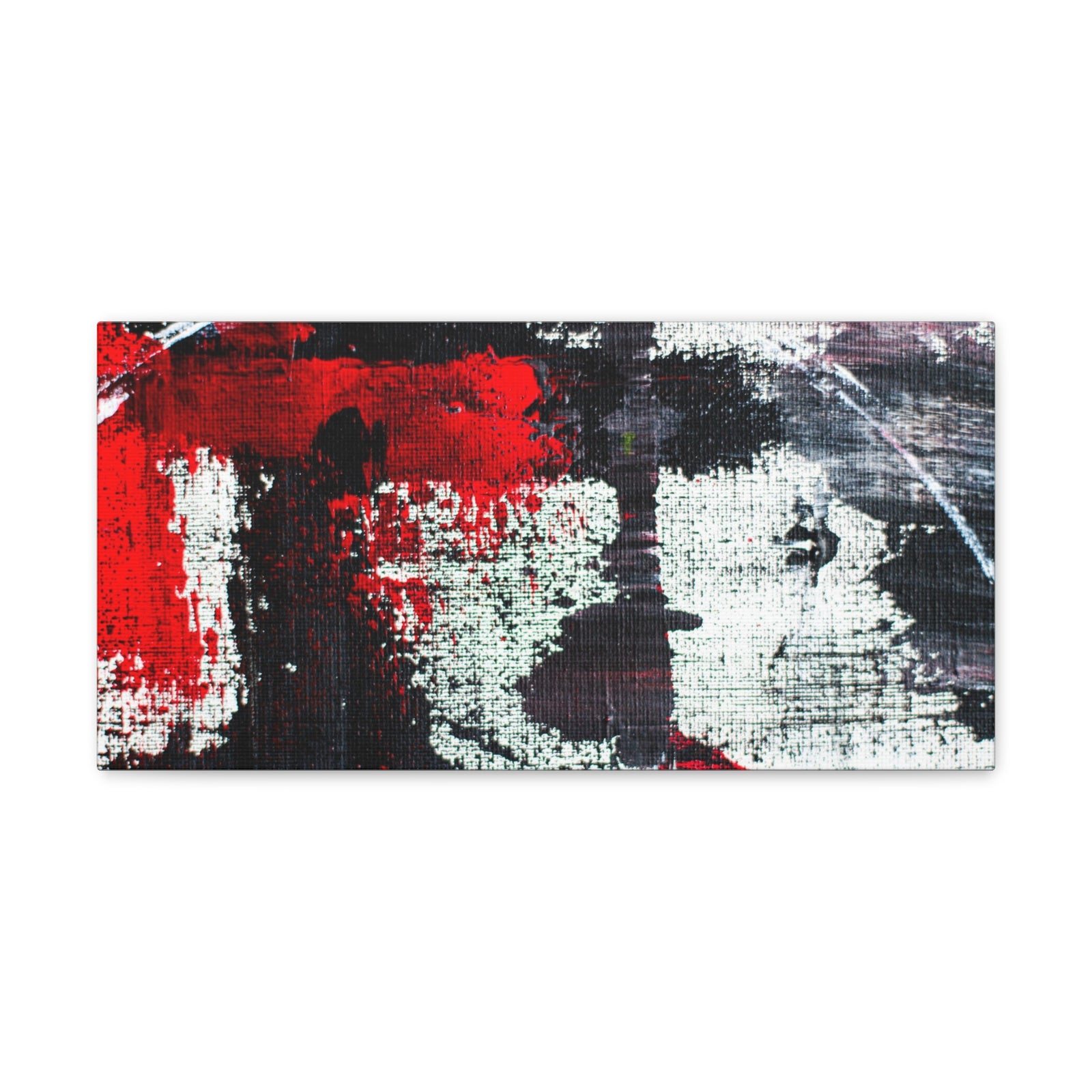 Abstract Rough Canvas Paint Strokes Red White Black Painting Canvas Wall Art for Home Decor Ready-to-Hang-Express Your Love Gifts