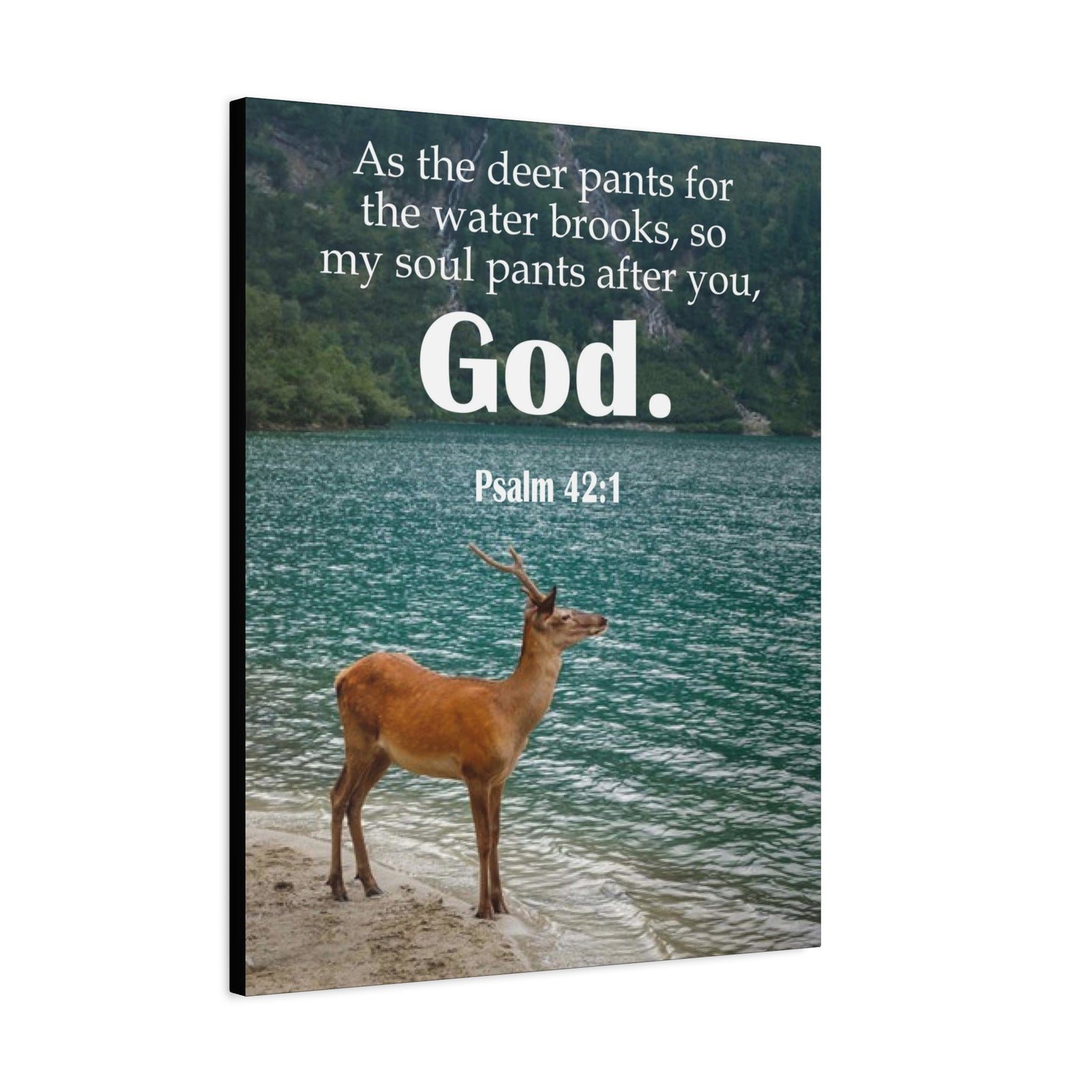 Scripture Canvas Soul Pants Psalm 42:1 Christian Wall Art Bible Verse Print Ready to Hang-Express Your Love Gifts