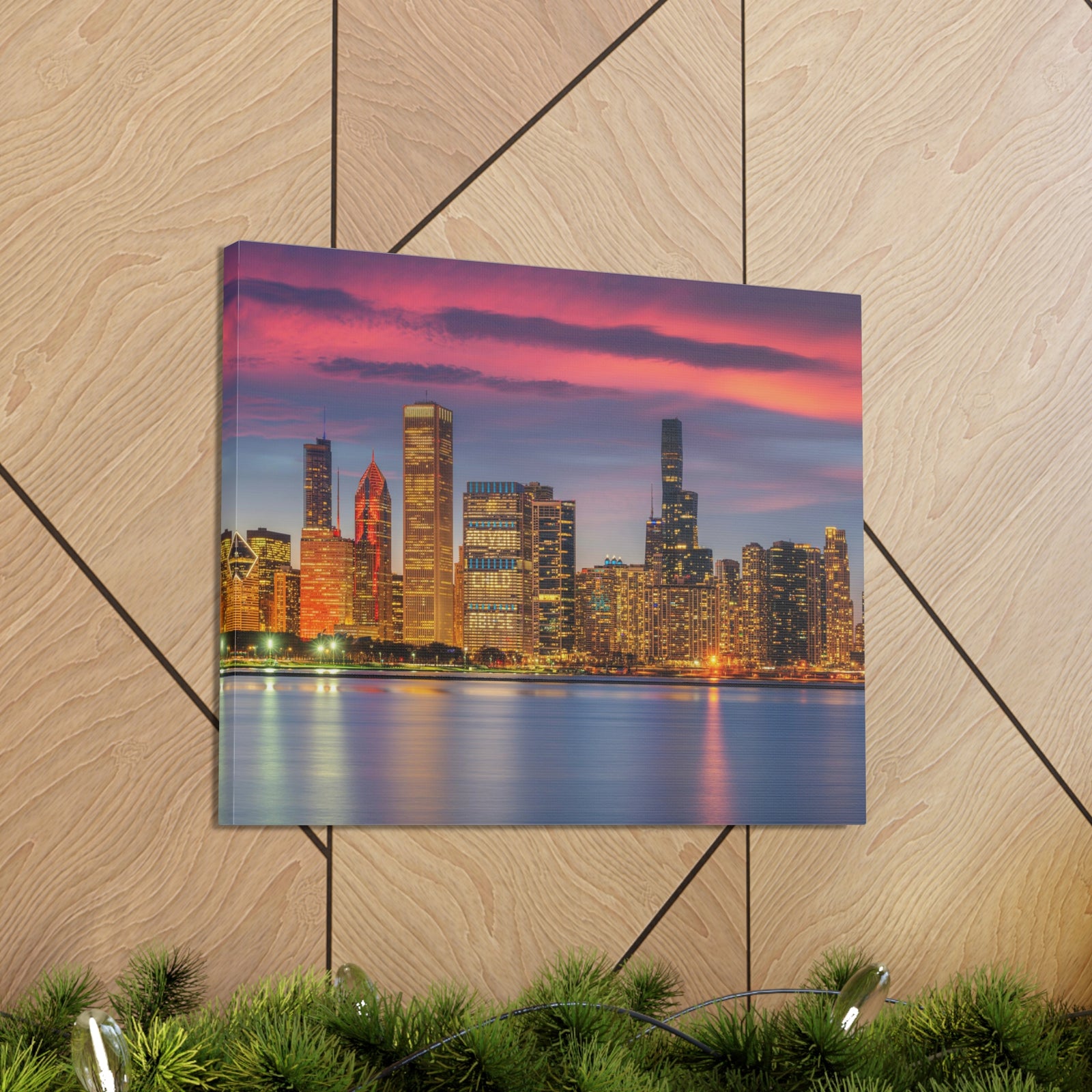 Las Vegas Night Skyline Canvas Artwork High-Quality Breathtaking Stunning Cityscape for Home Decor Ready to Hang-Express Your Love Gifts