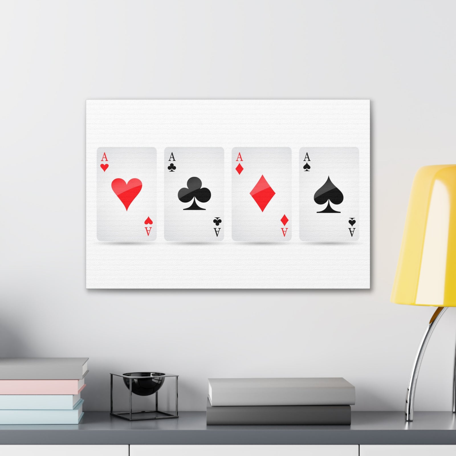 Ace Card Suit Playing Card Canvas Wall Art for Home Decor Ready-to-Hang-Express Your Love Gifts