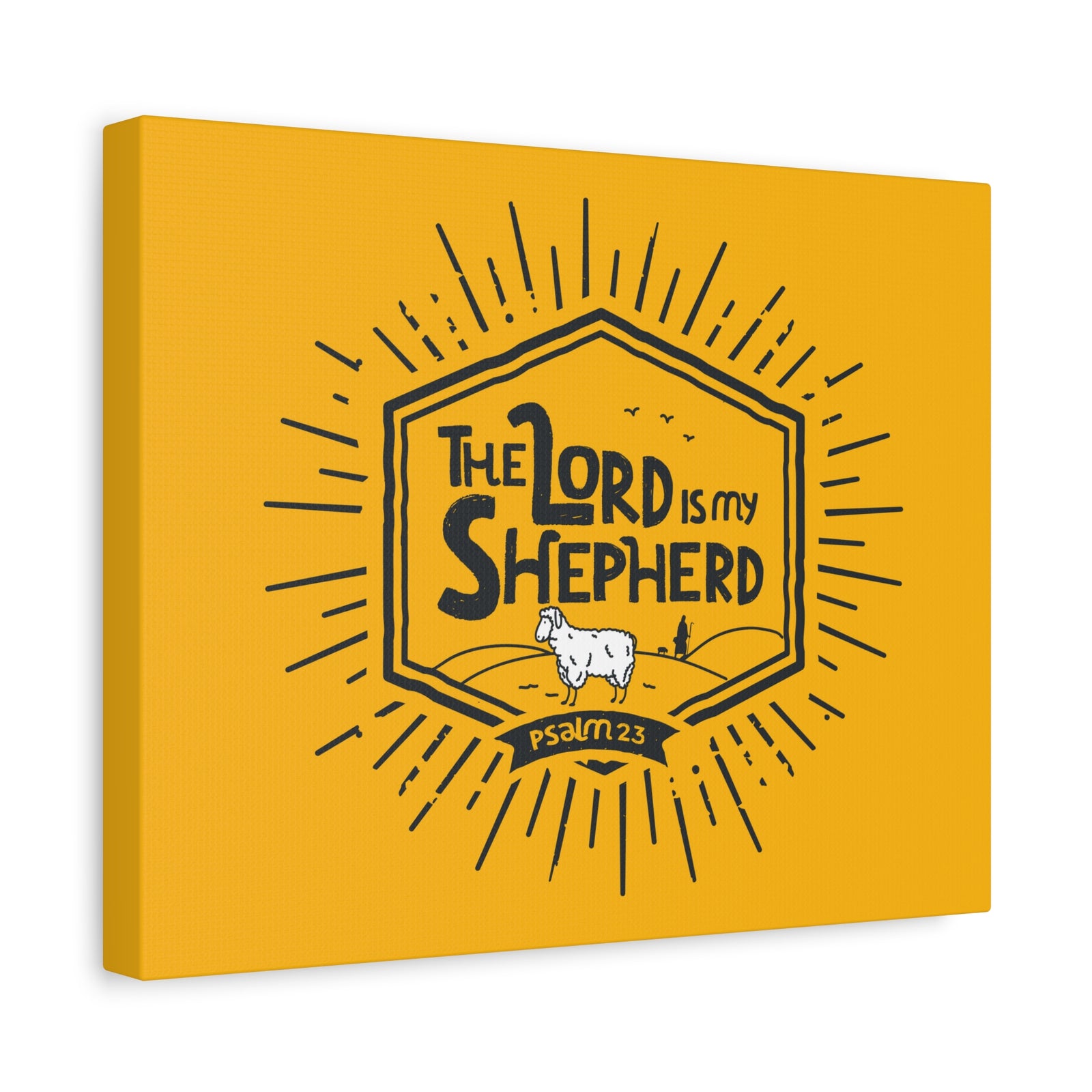 Scripture Canvas The Lord Is My Shepherd Psalm 23 Christian Wall Art Bible Verse Print Ready To Hang-Express Your Love Gifts
