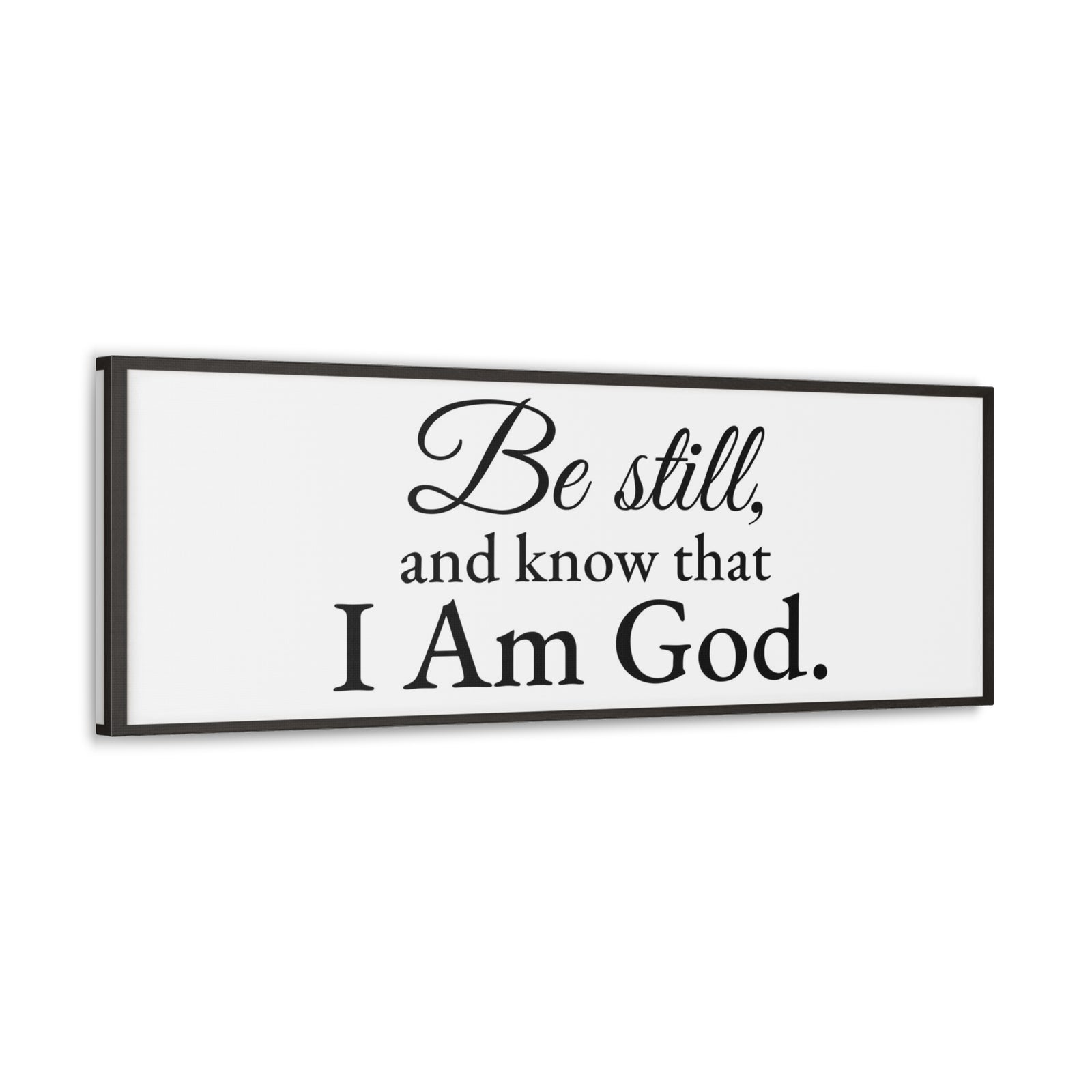 Scripture Walls Be Still Psalm 46:10 White Bible Verse Canvas Christian Wall Art Ready to Hang Unframed-Express Your Love Gifts