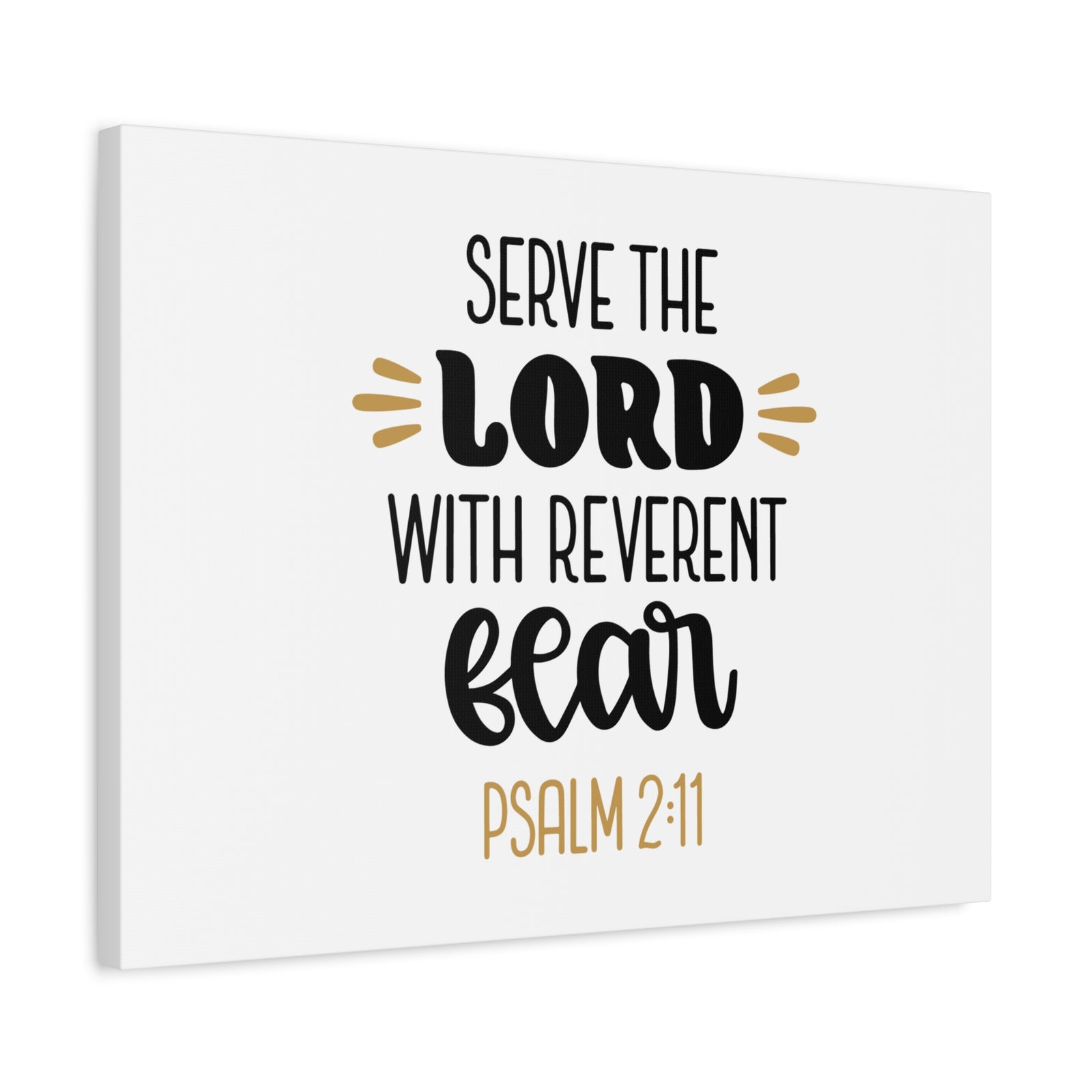 Scripture Canvas Serve The Lord Psalm 2:11 Christian Wall Art Bible Verse Print Ready to Hang-Express Your Love Gifts