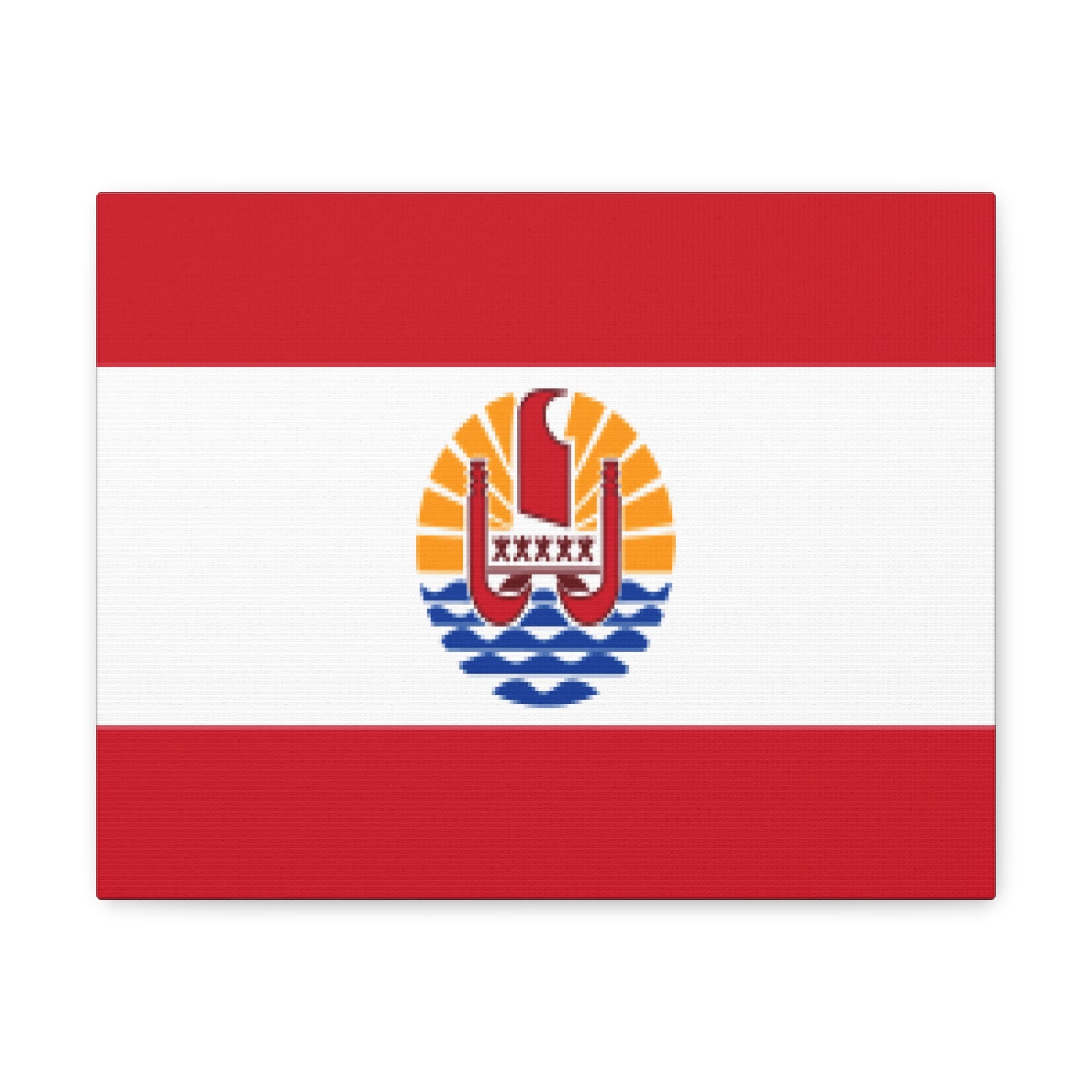 French Polynesia Country Flag Canvas Vibrant Wall Art Unframed Home Decor-Express Your Love Gifts