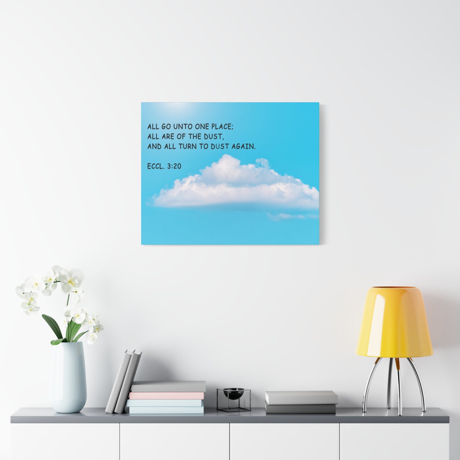 Scripture Walls Unto One Place Ecclesiastes 3:20 Bible Verse Canvas Christian Wall Art Ready to Hang-Express Your Love Gifts