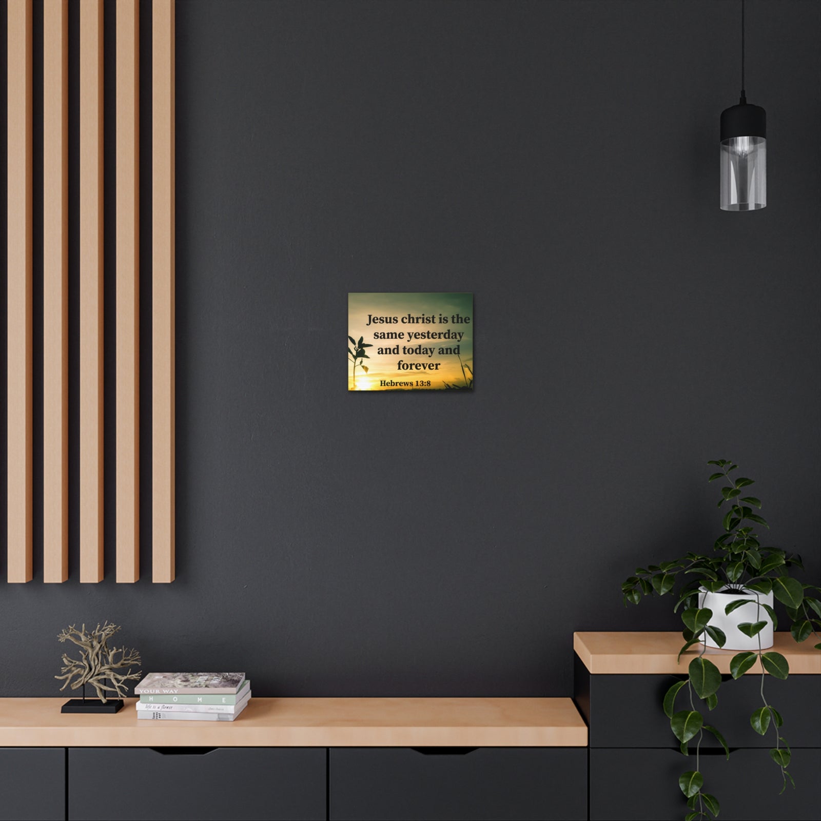 Scripture Walls Today And Forever Hebrews 13:8 Bible Verse Canvas Christian Wall Art Ready to Hang-Express Your Love Gifts