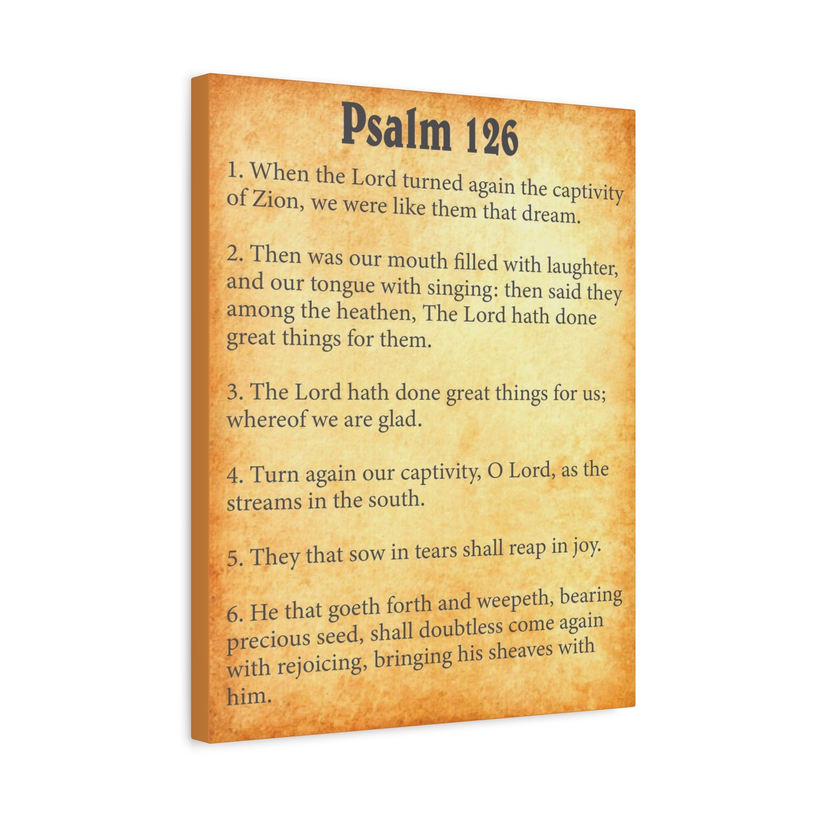 Scripture Walls Psalm 126 Gold Bible Chapter Canvas Christian Wall Art Ready to Hang-Express Your Love Gifts