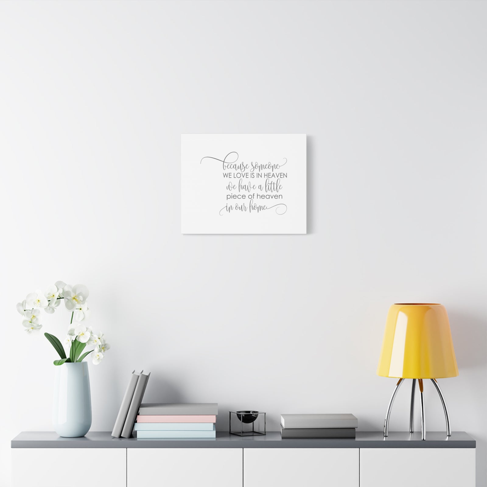 Scripture Canvas Love Is In Heaven PSALM 34:18 Christian Wall Art Bible Verse Print Ready to Hang-Express Your Love Gifts