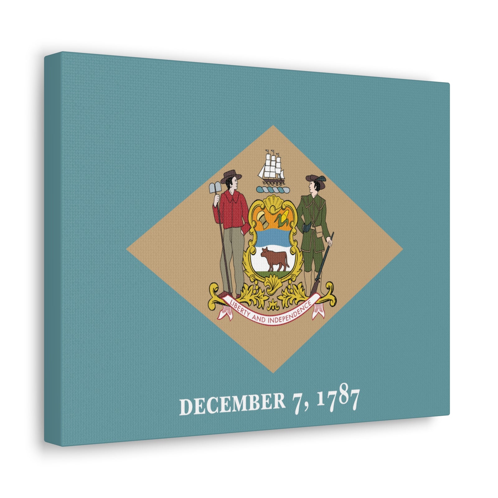 Delaware State Flag Canvas Vibrant Wall Art Unframed Home Decor-Express Your Love Gifts