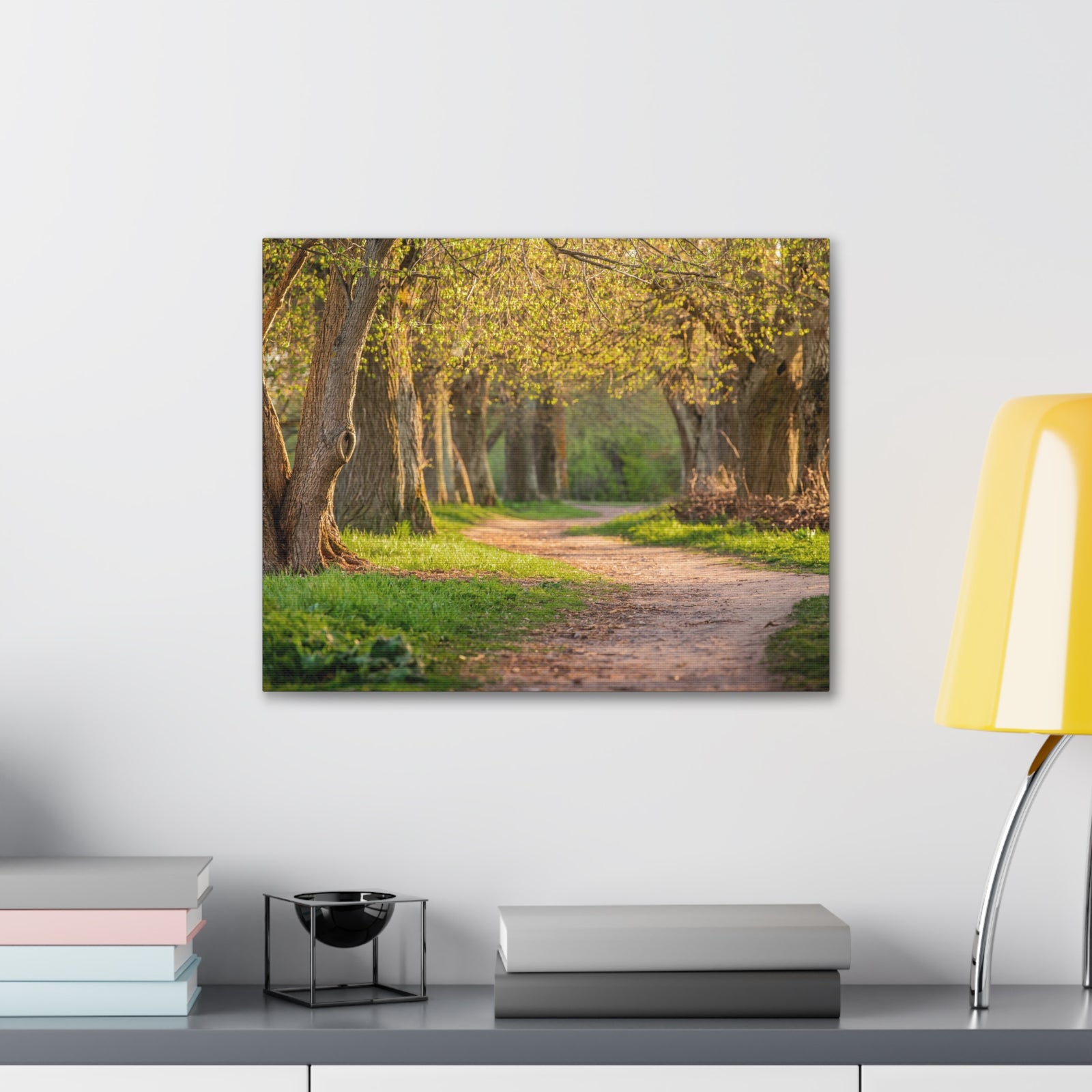 Tree Green Path Forest Nature Wilderness Photography Canvas Wall Art for Home Decor Ready-to-Hang-Express Your Love Gifts