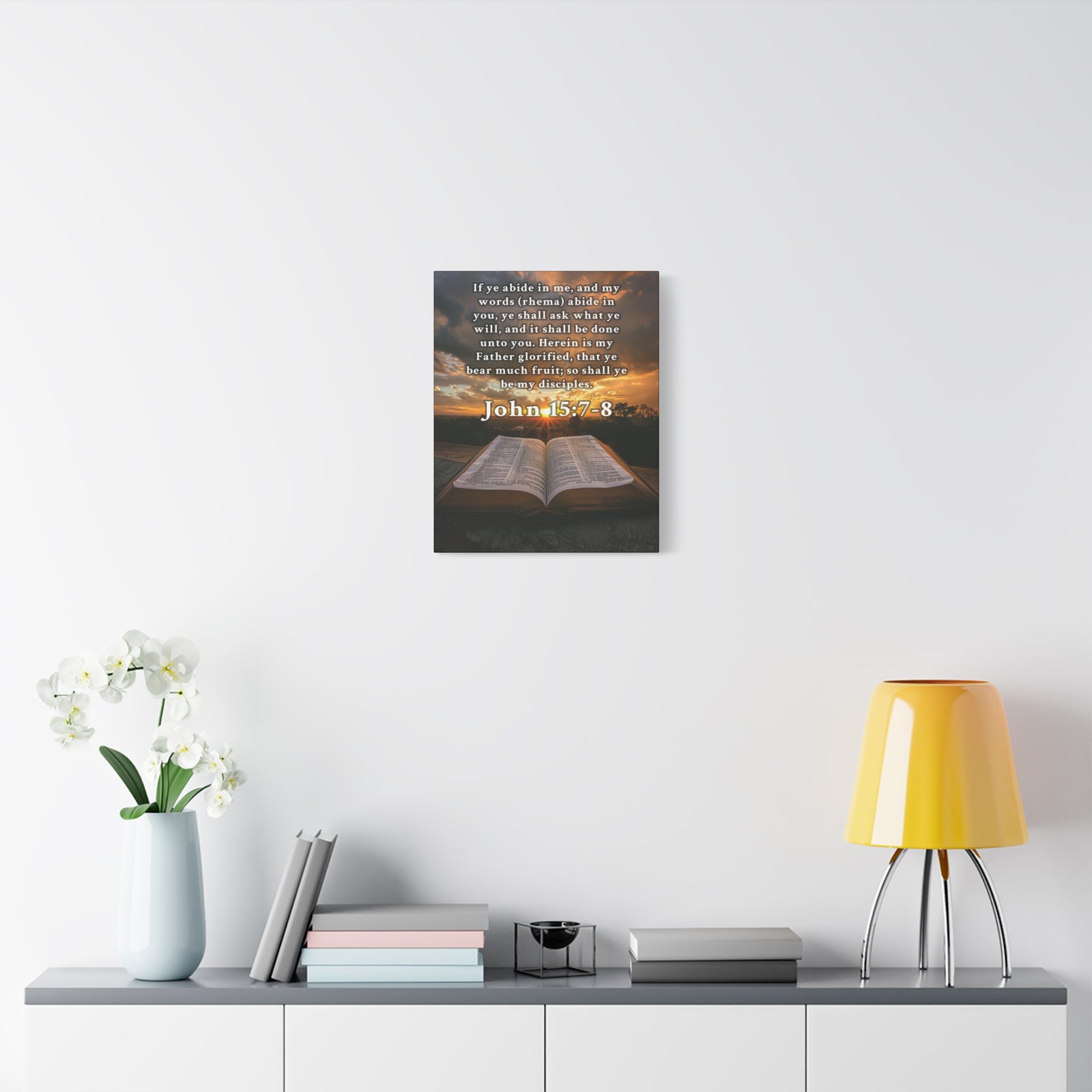 Scripture Walls John 15:7-8 KJV Bible Verse Canvas Christian Wall Art Ready to Hang Unframed-Express Your Love Gifts
