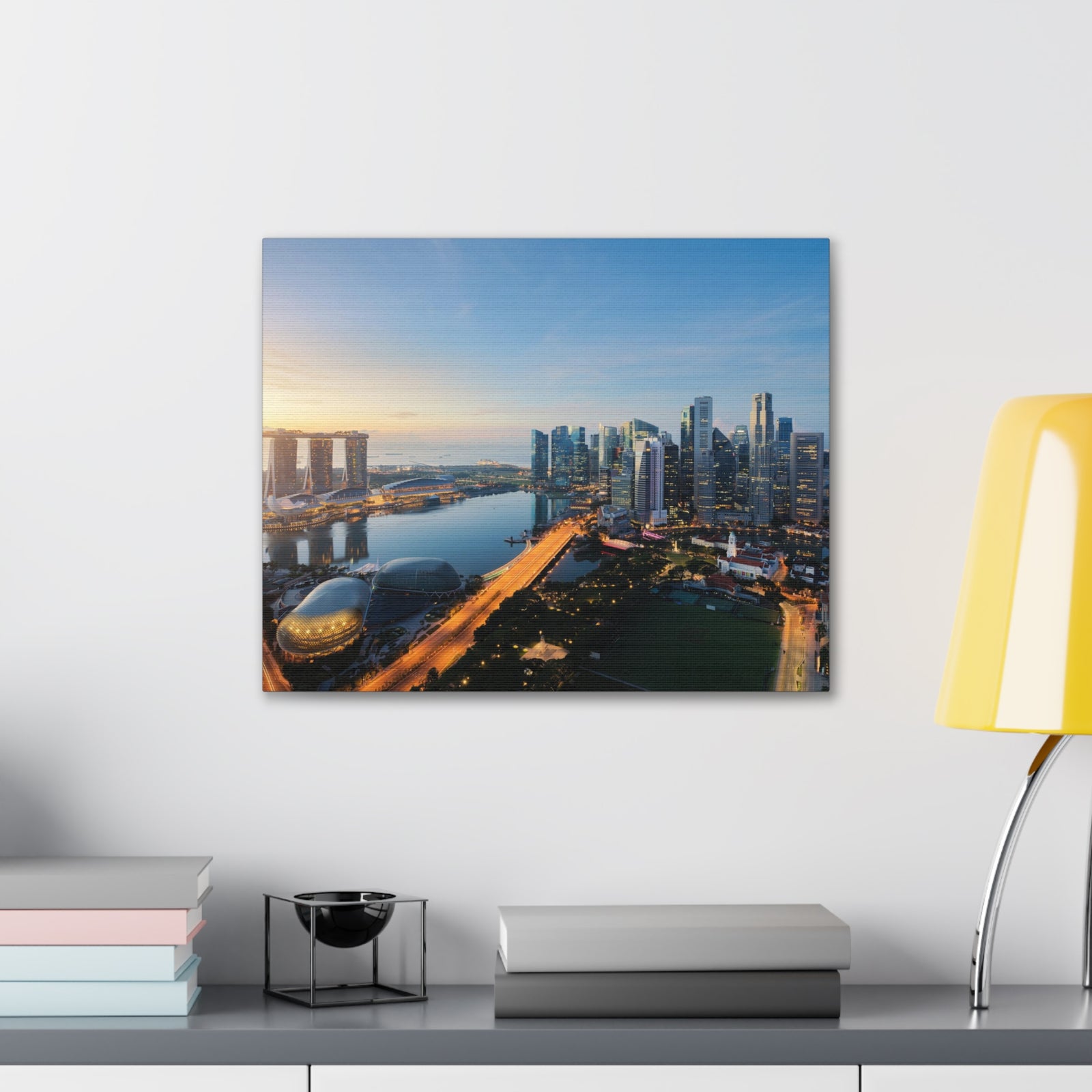 Singapore Daylight Skyline Canvas Artwork High-Quality Breathtaking Stunning Cityscape for Home Decor Ready to Hang-Express Your Love Gifts